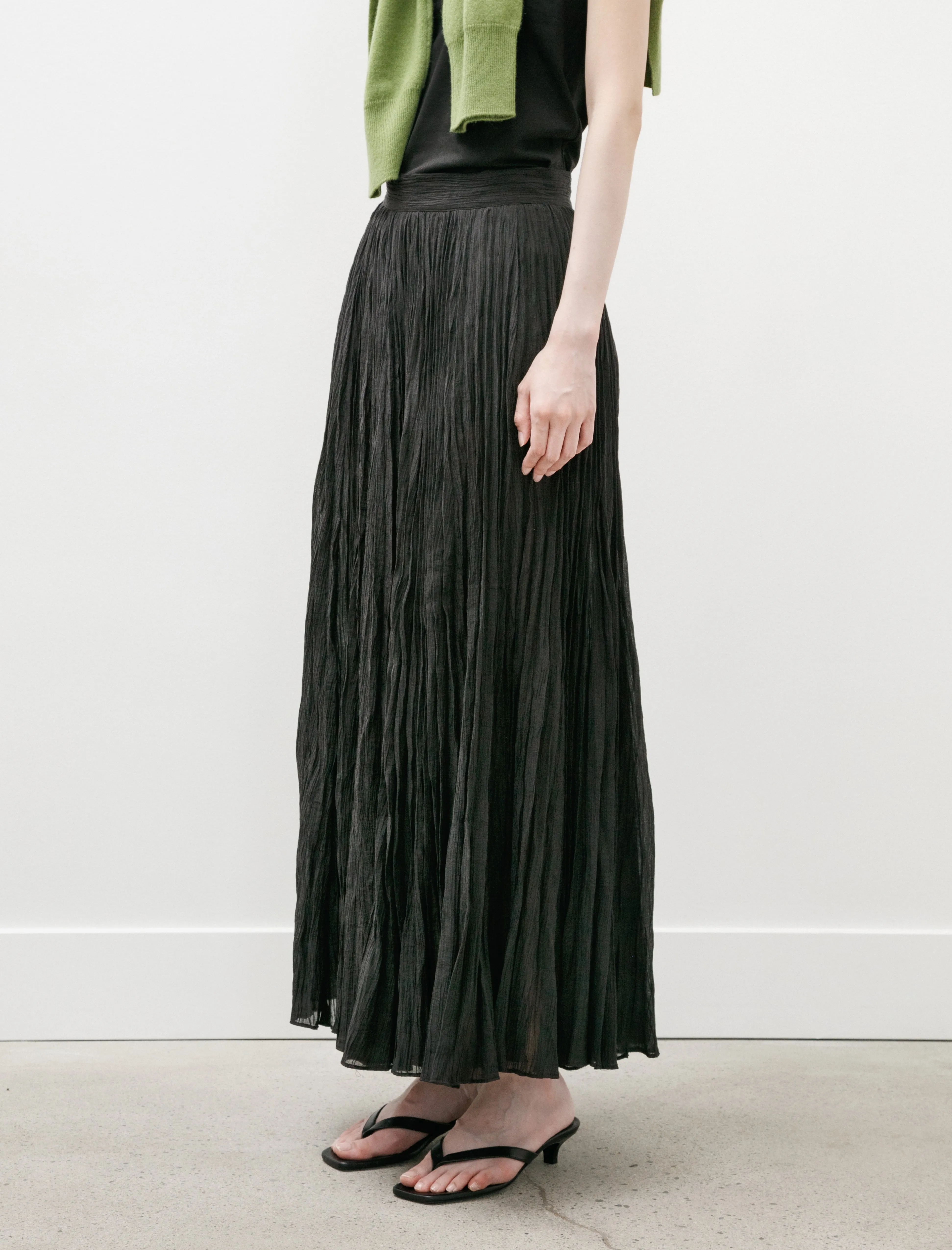 Crinkled Plissé Skirt Black sold by SHOP NEIGHBOR product image thumbnail 3
