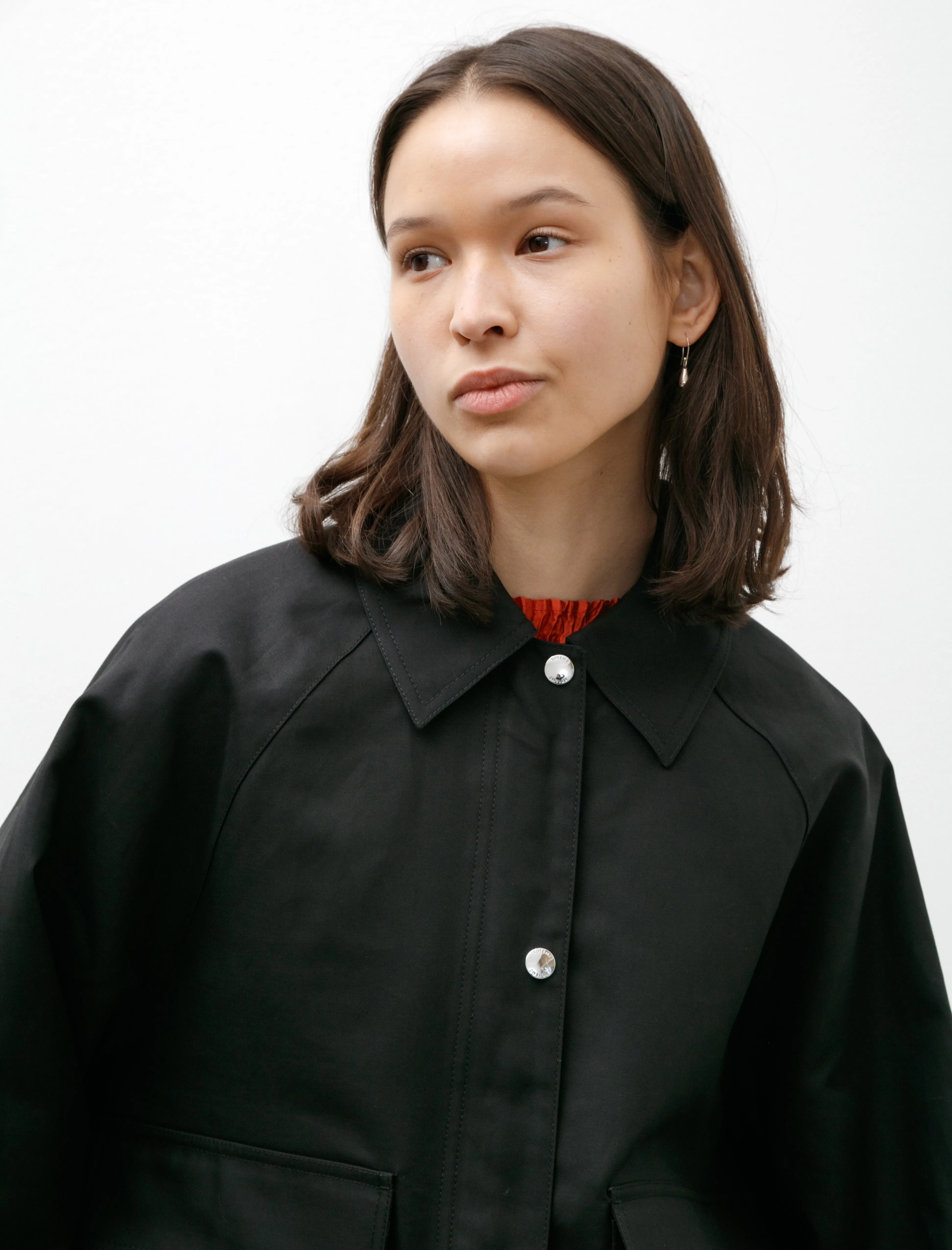Cropped Cotton Jacket Black sold by SHOP NEIGHBOR product image thumbnail 4