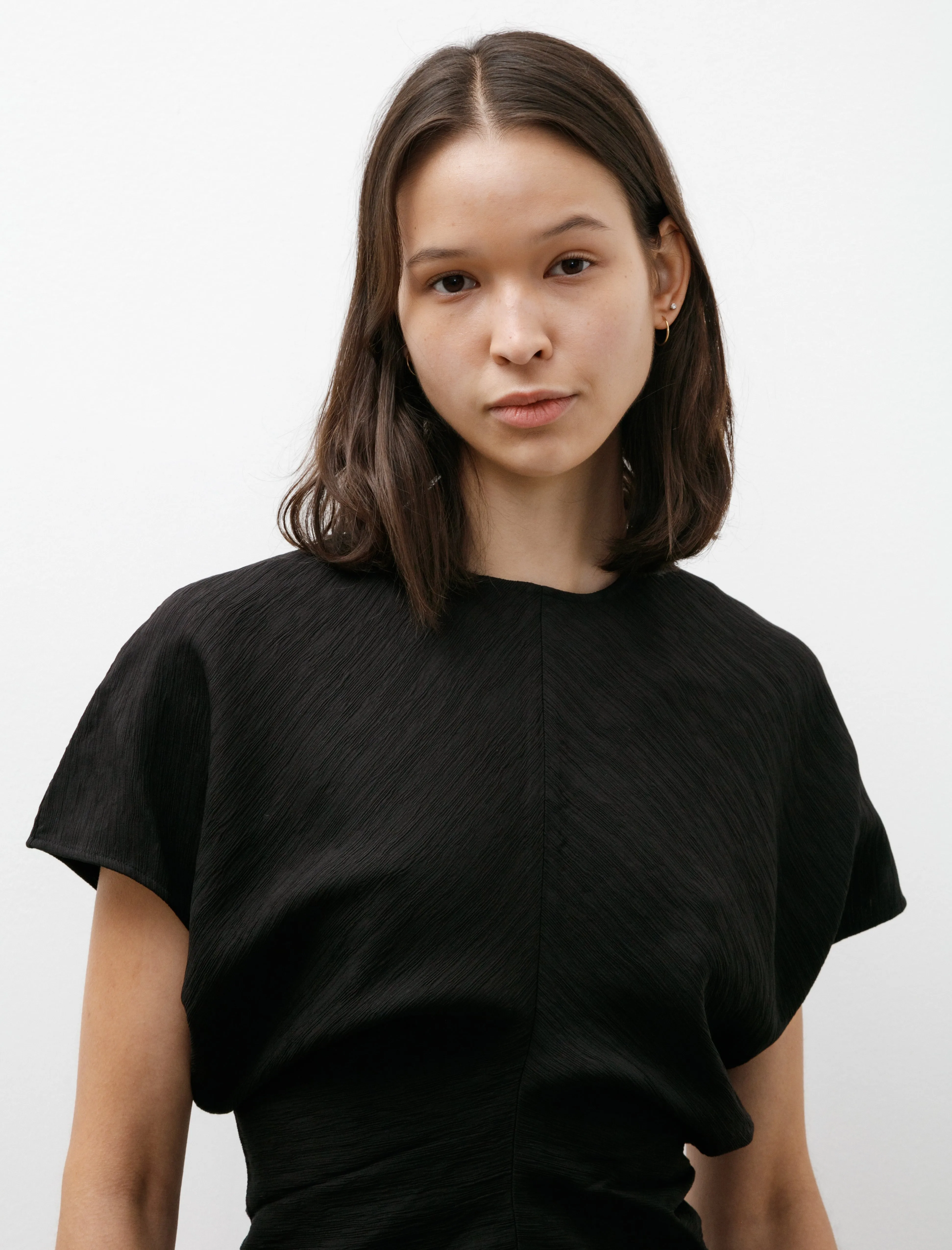 Slouch Waist Top Crinkled Viscose Black sold by SHOP NEIGHBOR product image thumbnail 2