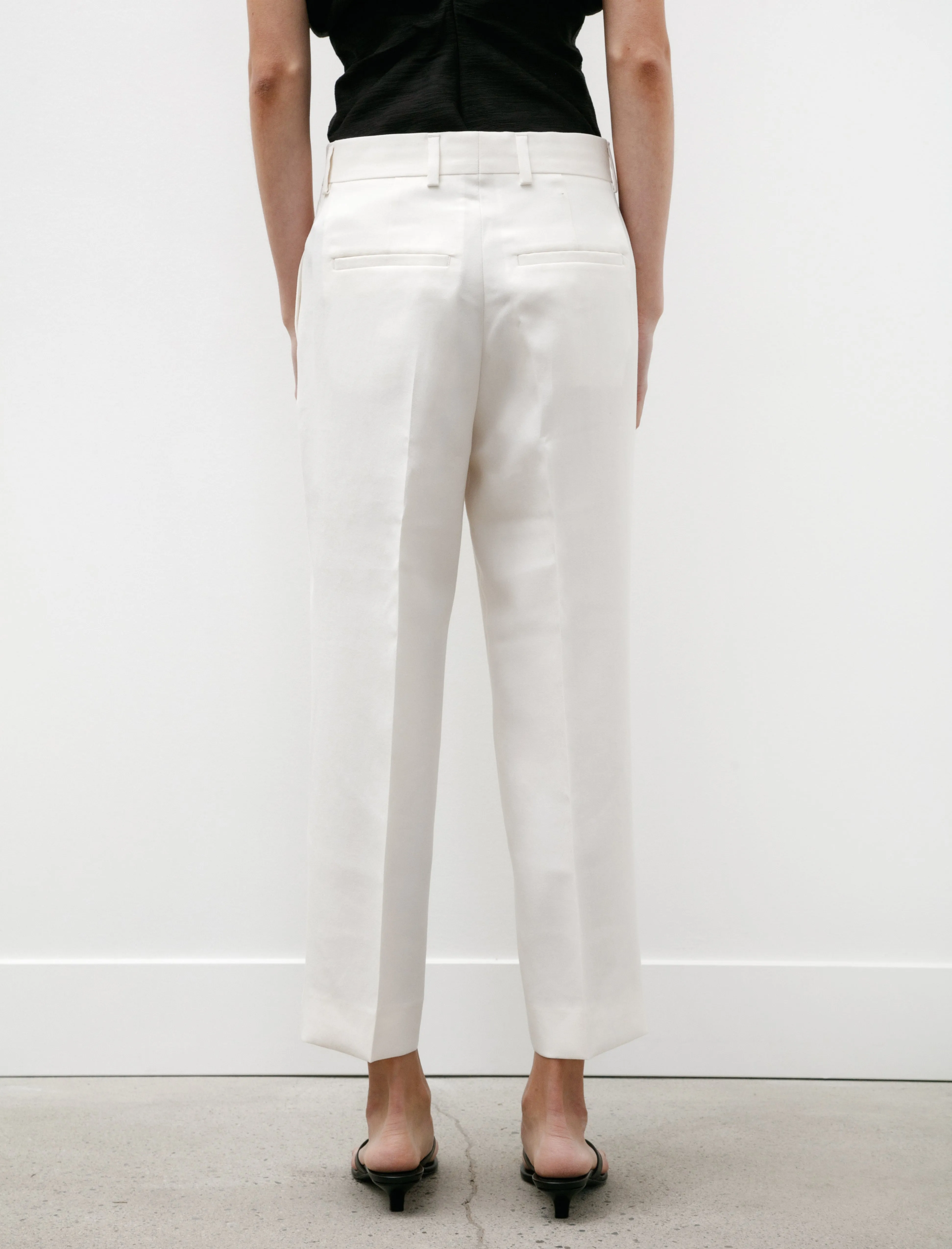 Straight Cropped Trousers Off White sold by SHOP NEIGHBOR product image thumbnail 4