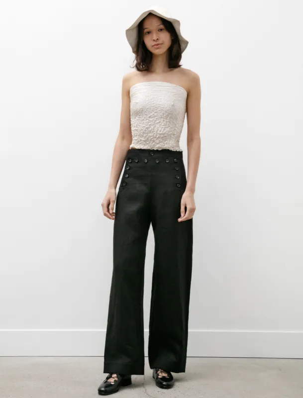 Linen Sailor Trousers Black sold by SHOP NEIGHBOR