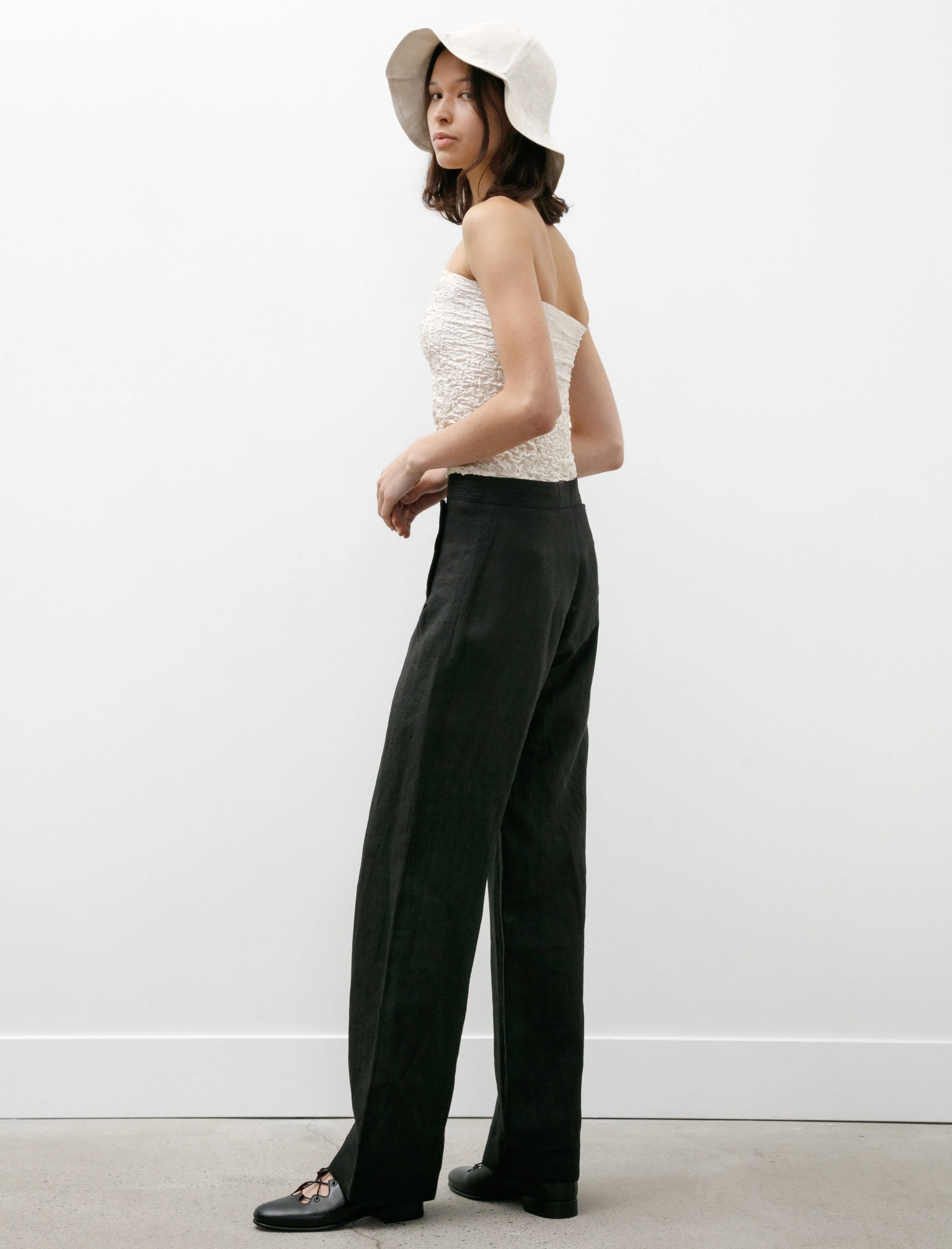 Linen Sailor Trousers Black sold by SHOP NEIGHBOR product image thumbnail 5