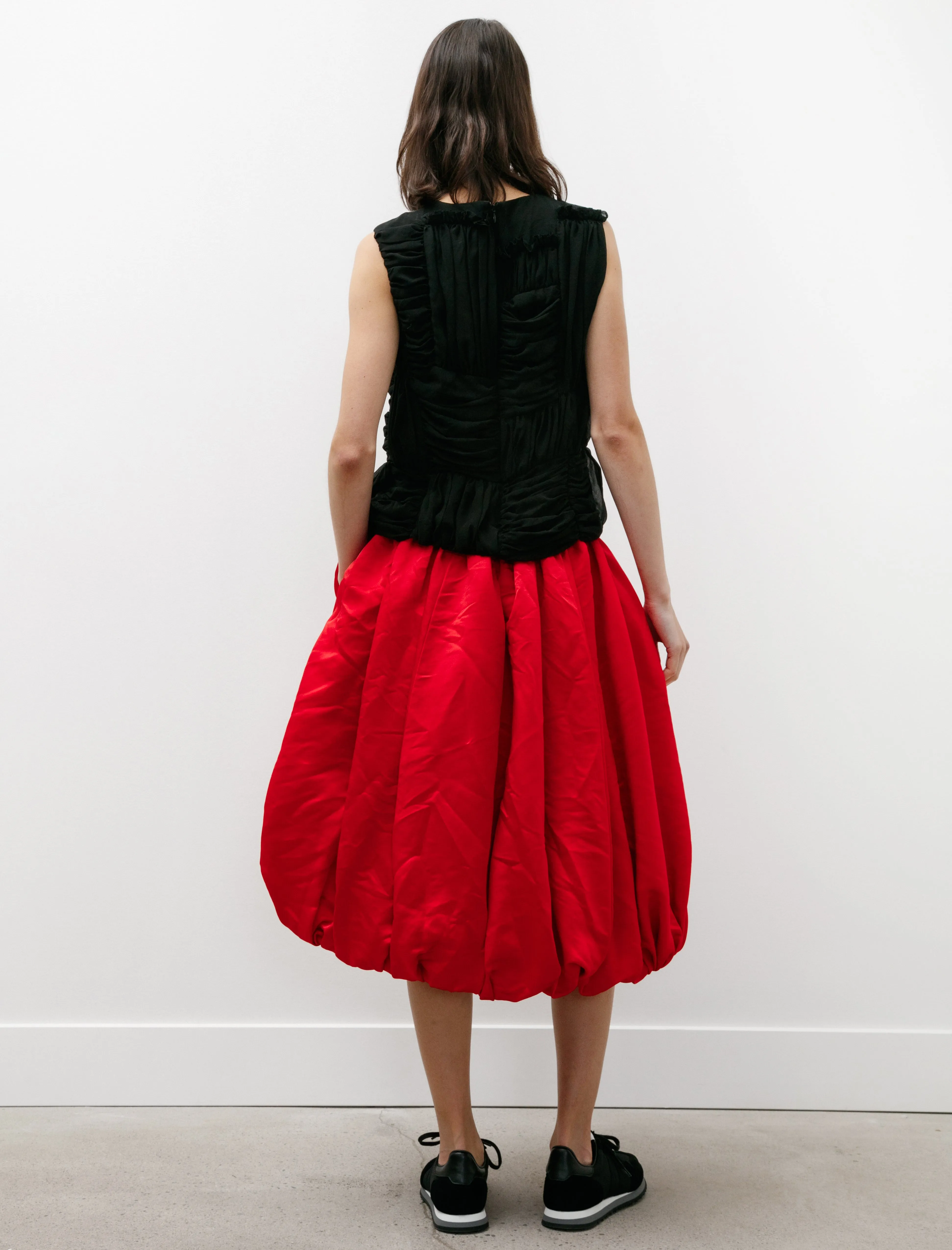 Sleeveless Gathered Georgette Blouse Black sold by SHOP NEIGHBOR product image thumbnail 3