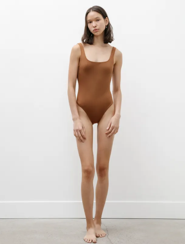 Due Square Neck One Piece Bronze made by SHOP NEIGHBOR