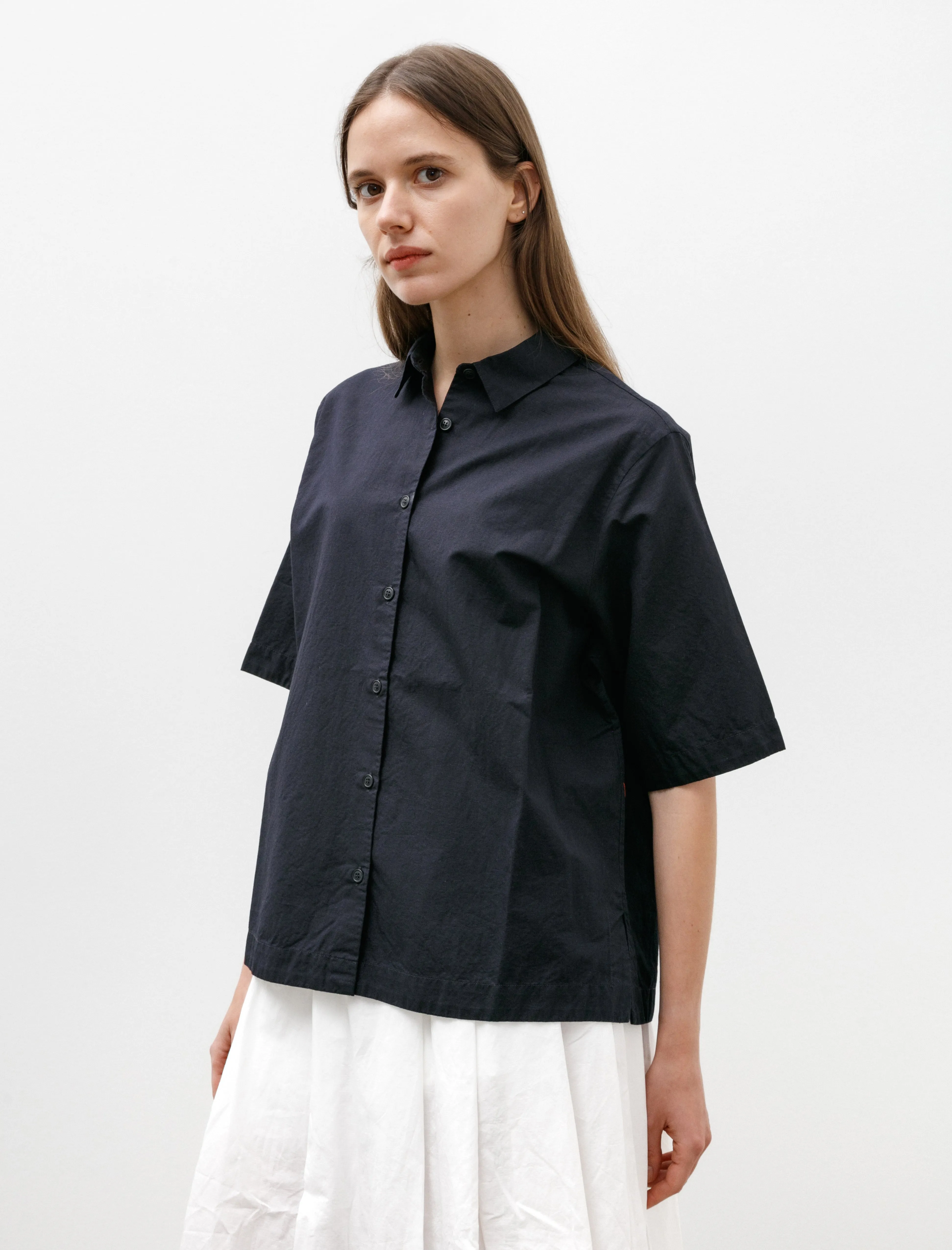 Atolless Shirt Lin Cot Navy sold by SHOP NEIGHBOR product image thumbnail 3