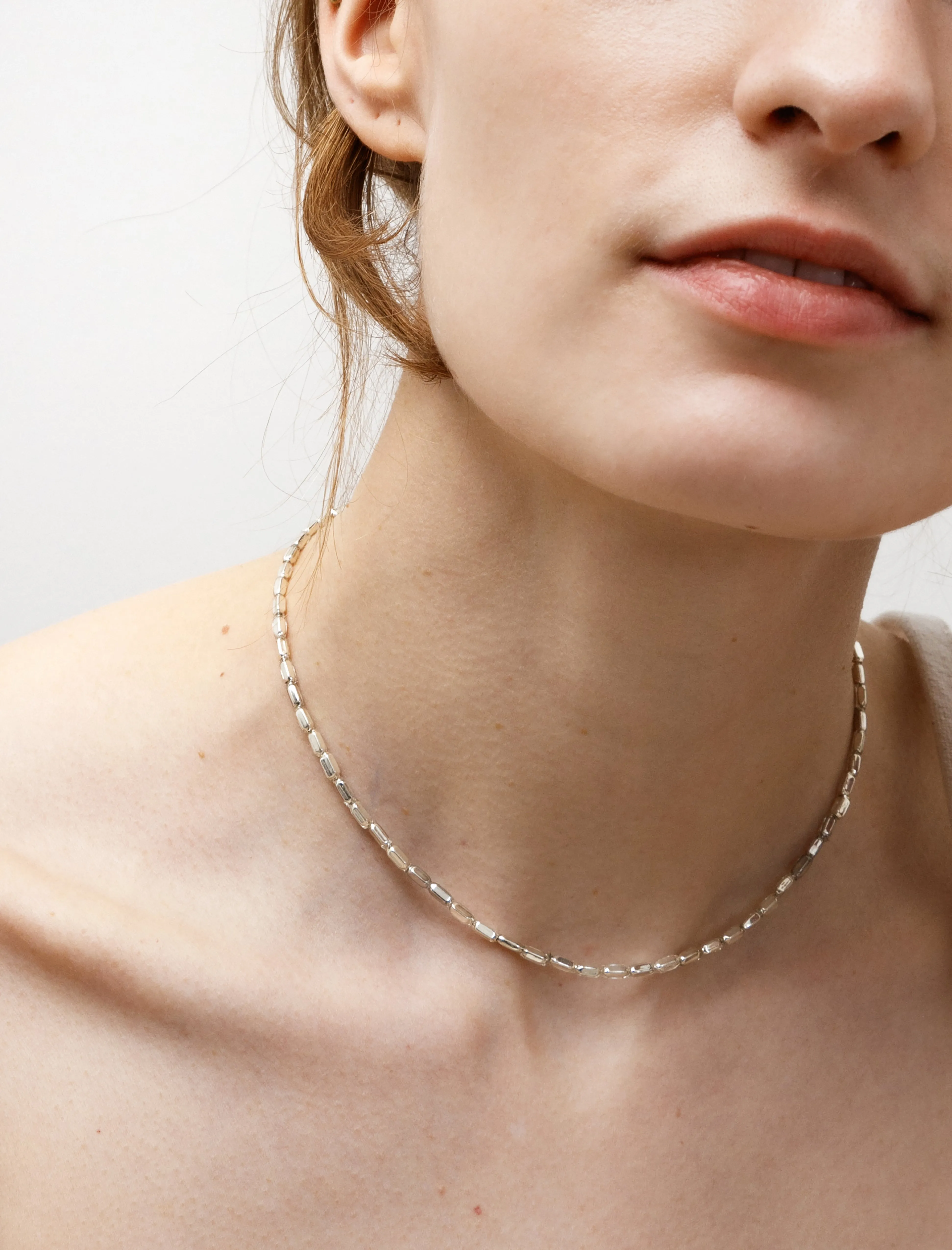 Small Hollow Chain Necklace Silver sold by SHOP NEIGHBOR