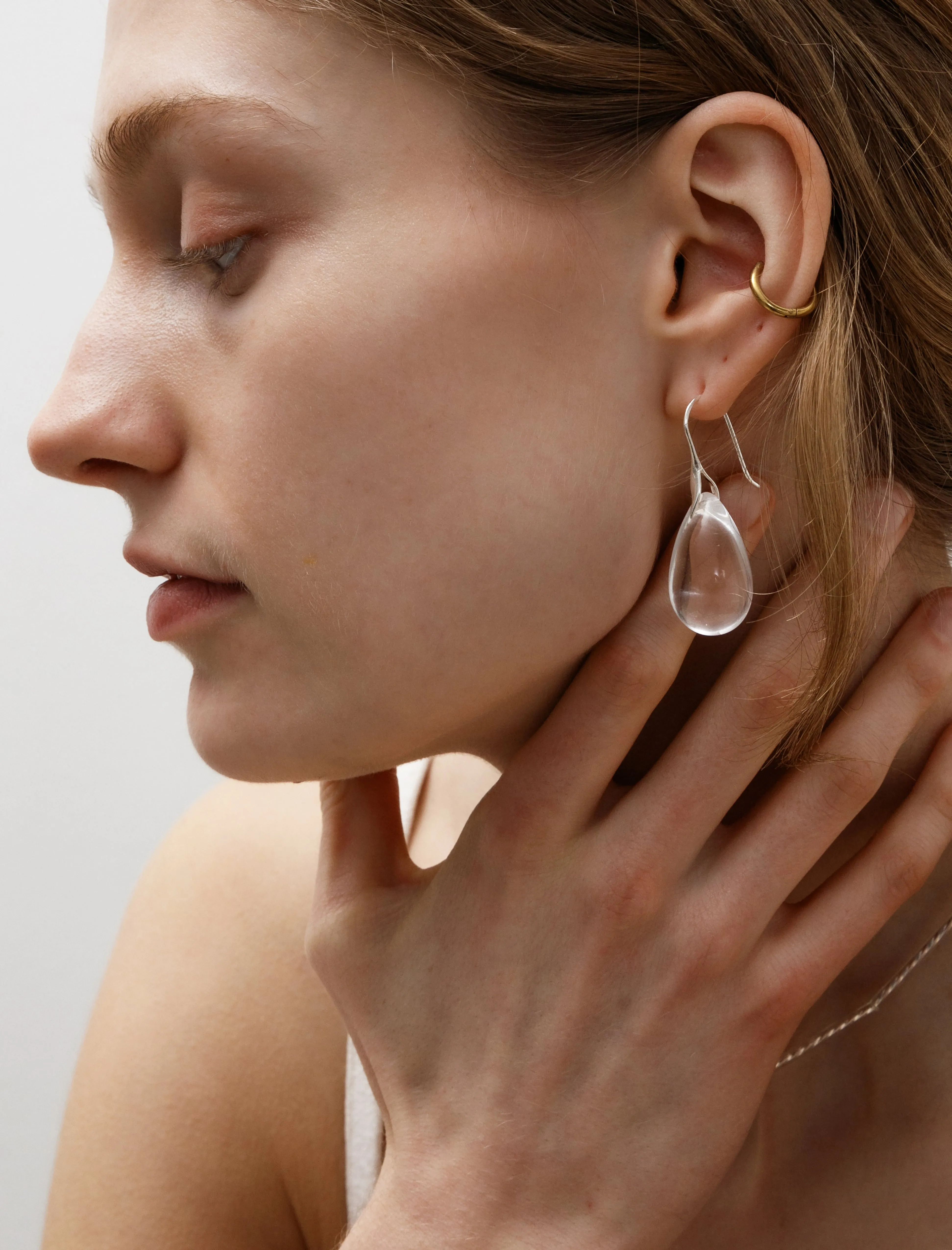 Gota Maxi Earrings Clear sold by SHOP NEIGHBOR