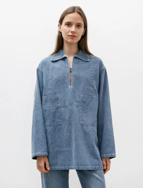 Selvedge Faded Light Denim Shirt sold by SHOP NEIGHBOR