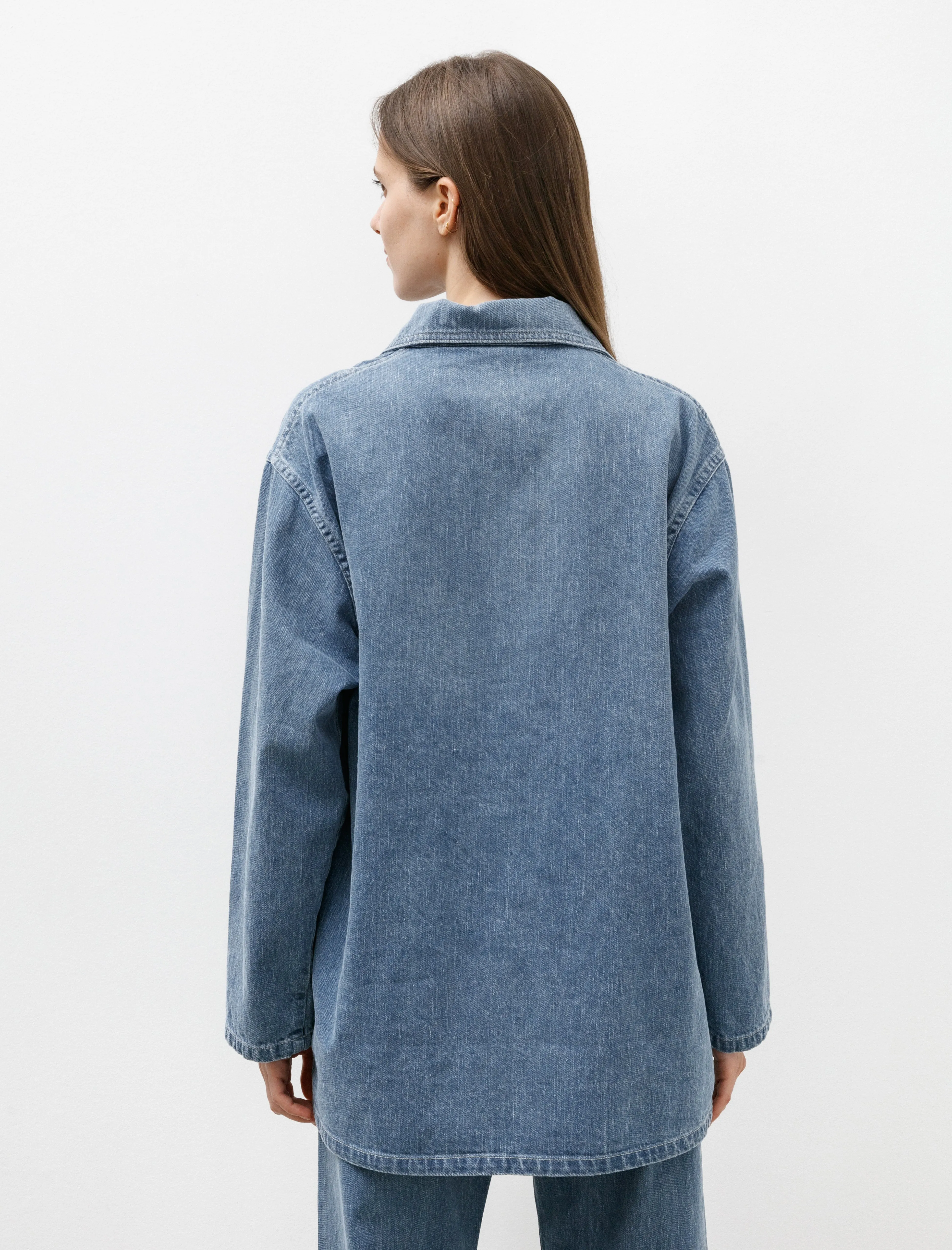 Selvedge Faded Light Denim Shirt sold by SHOP NEIGHBOR product image thumbnail 5