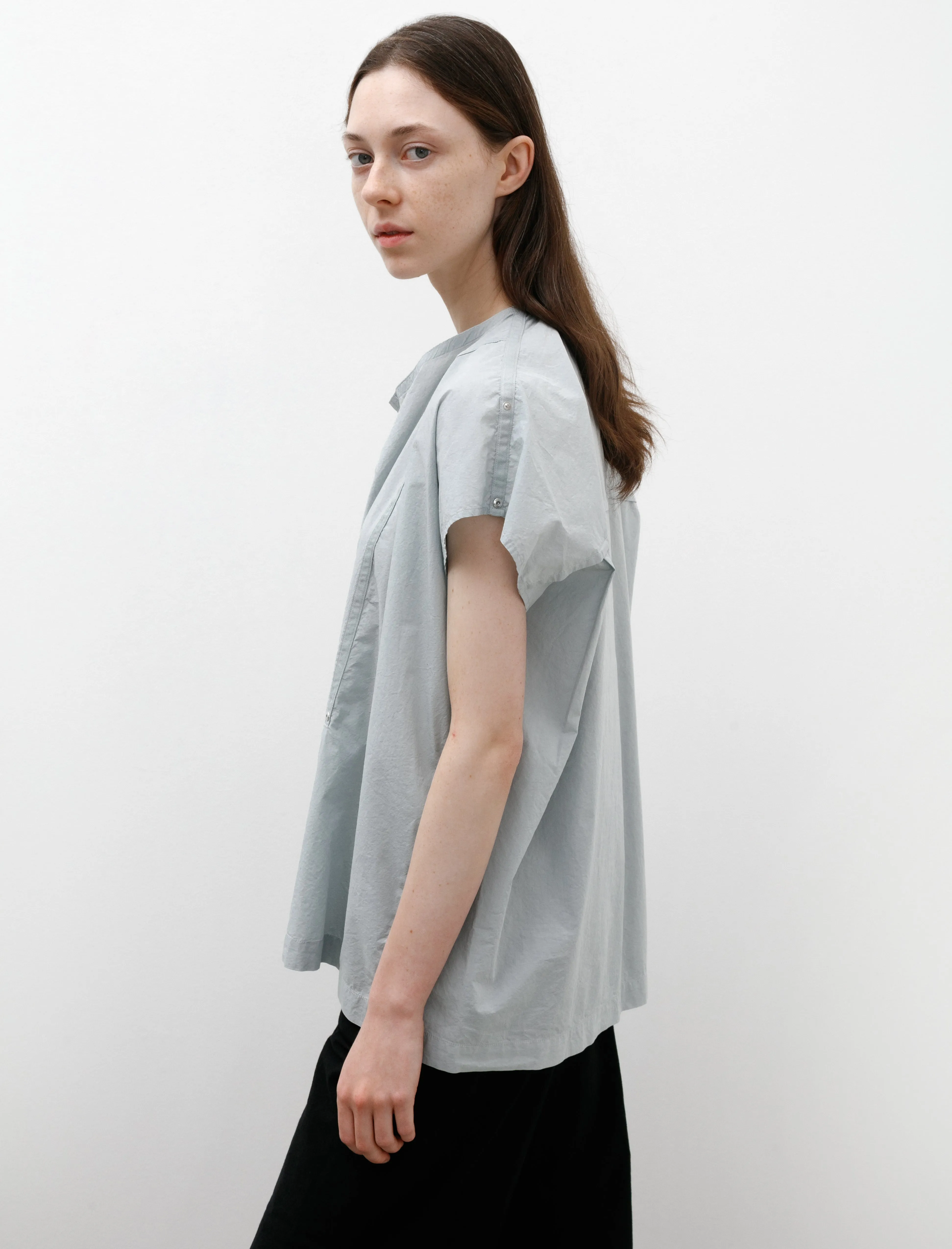 Cap Sleeve Top with Snaps Cloud Grey sold by SHOP NEIGHBOR product image thumbnail 3