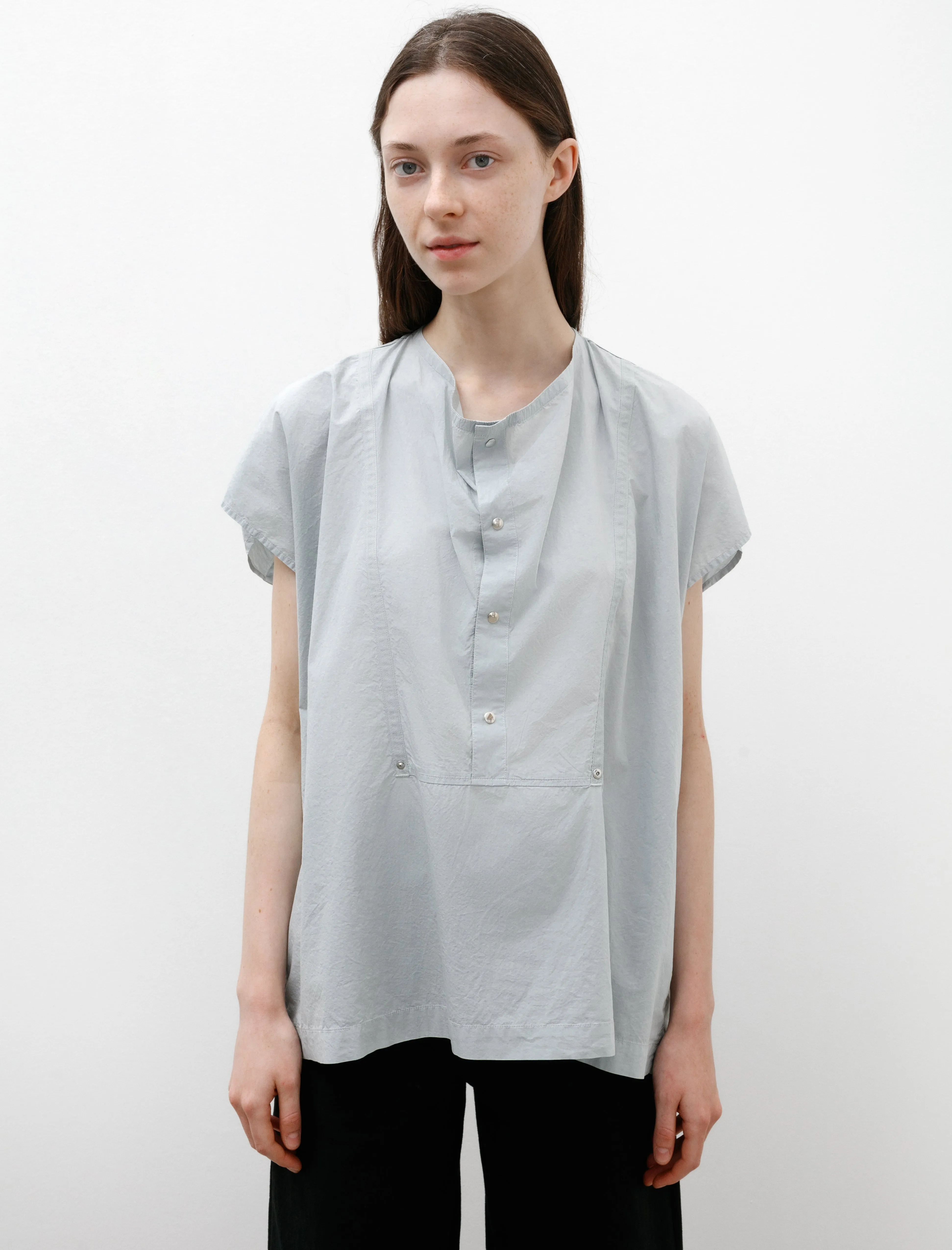 Cap Sleeve Top with Snaps Cloud Grey sold by SHOP NEIGHBOR product image thumbnail 2