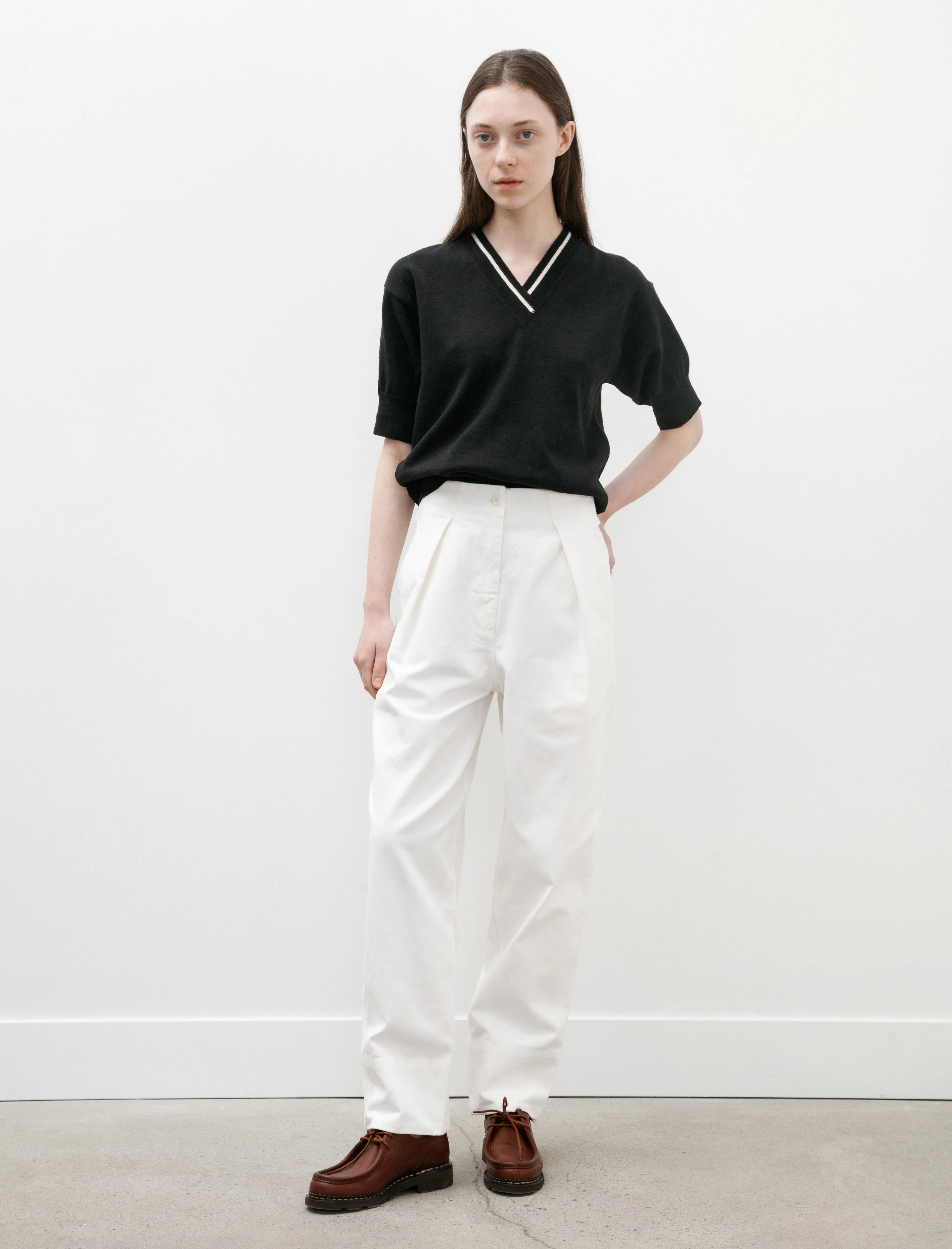 MHL Cinch Back Trousers Soft Twill Off White sold by SHOP NEIGHBOR