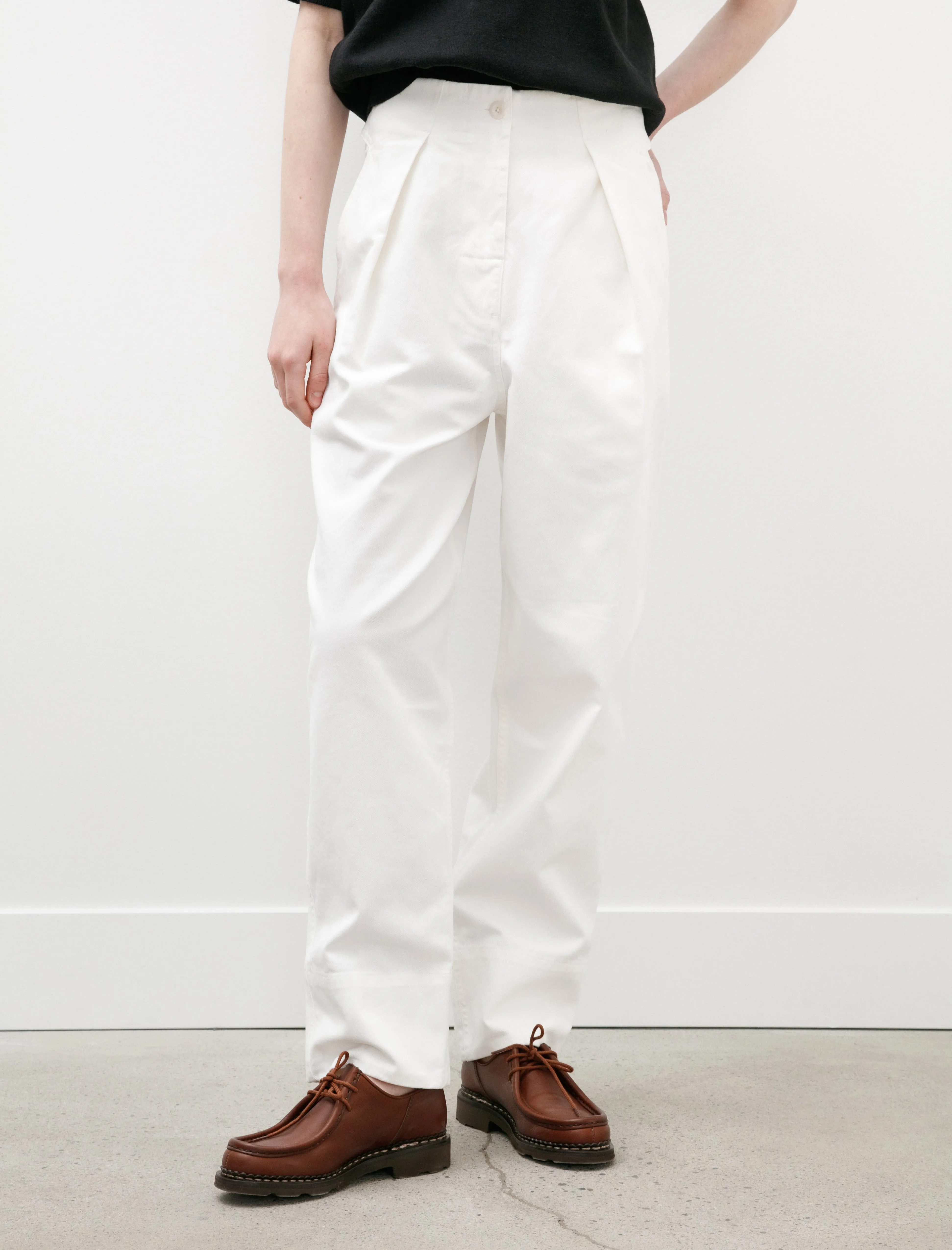 MHL Cinch Back Trousers Soft Twill Off White sold by SHOP NEIGHBOR product image thumbnail 3