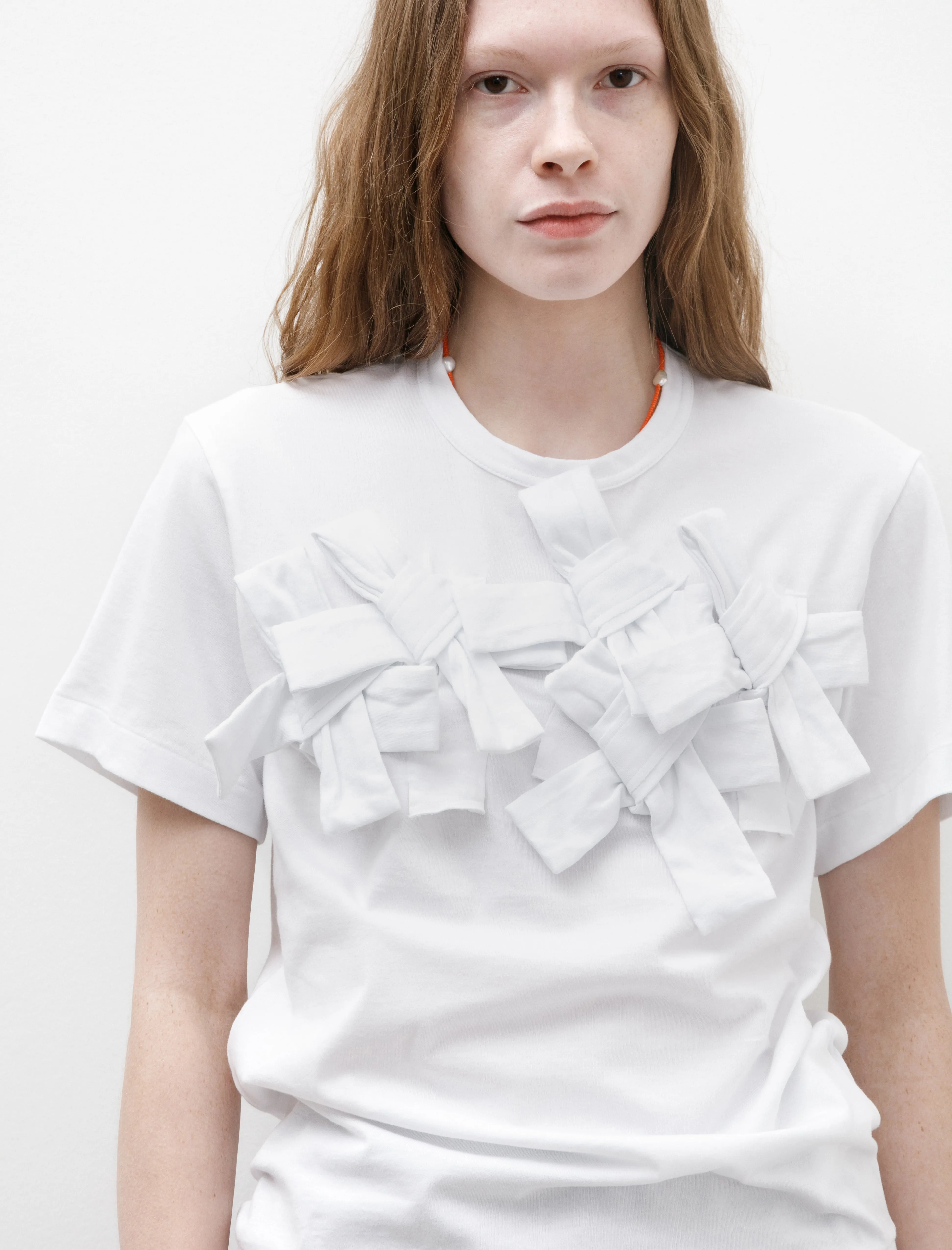Collaged Bow T-Shirt White sold by SHOP NEIGHBOR product image thumbnail 2