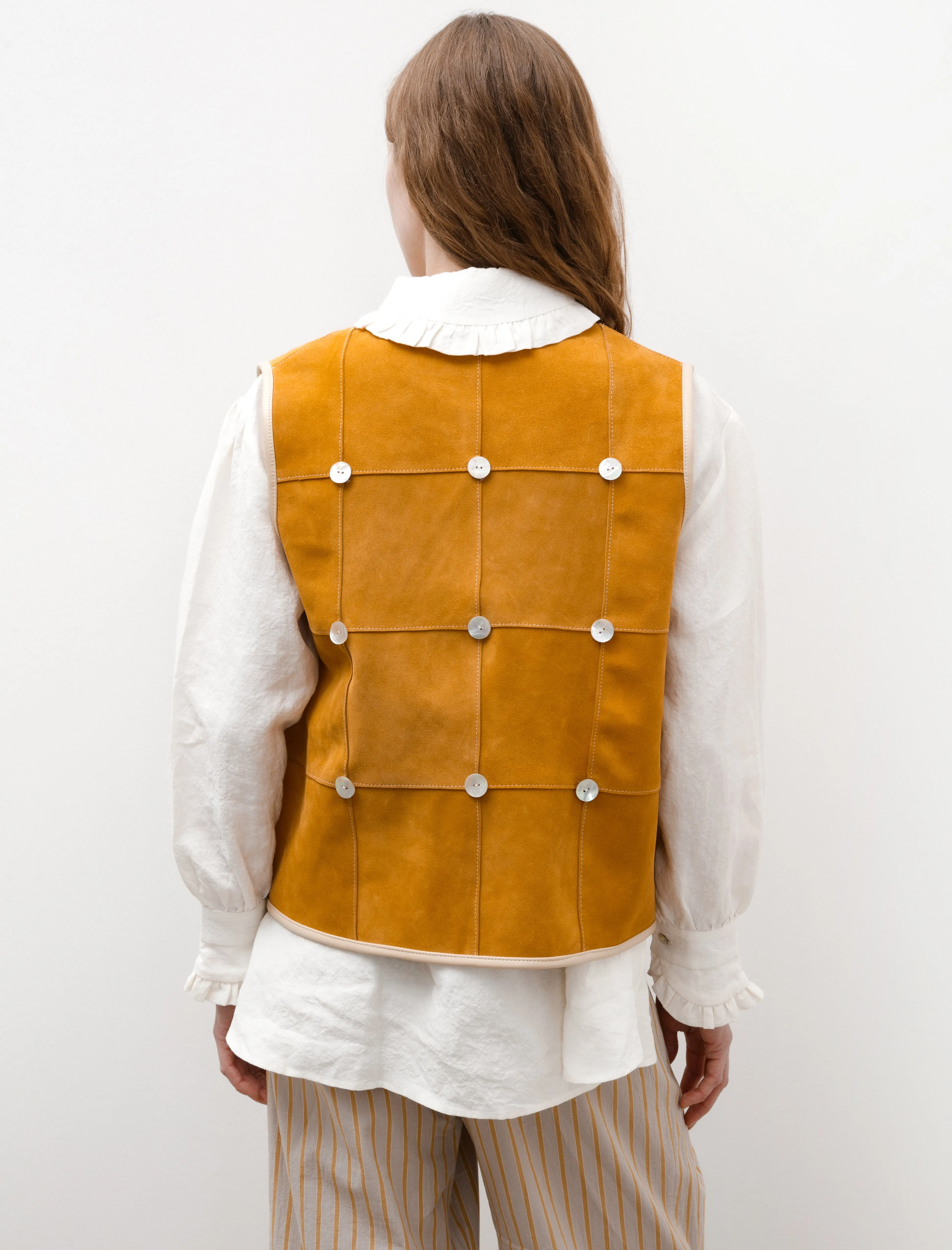 Pearl Leather Ella Vest Mustard sold by SHOP NEIGHBOR product image thumbnail 5