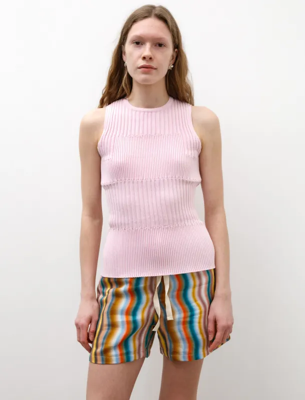 Fluted Sleeveless Top Pastel Pink sold by SHOP NEIGHBOR