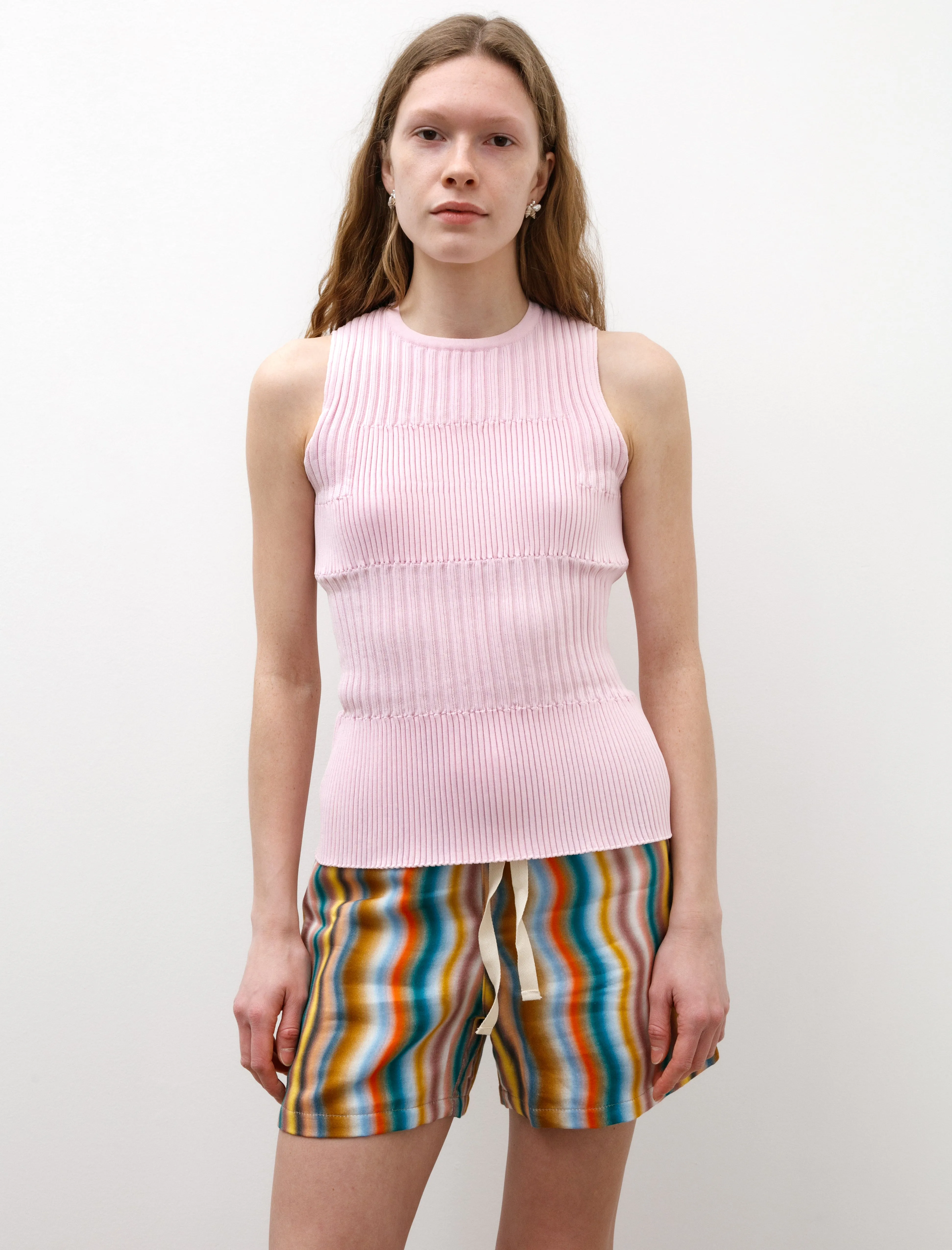 Fluted Sleeveless Top Pastel Pink sold by SHOP NEIGHBOR