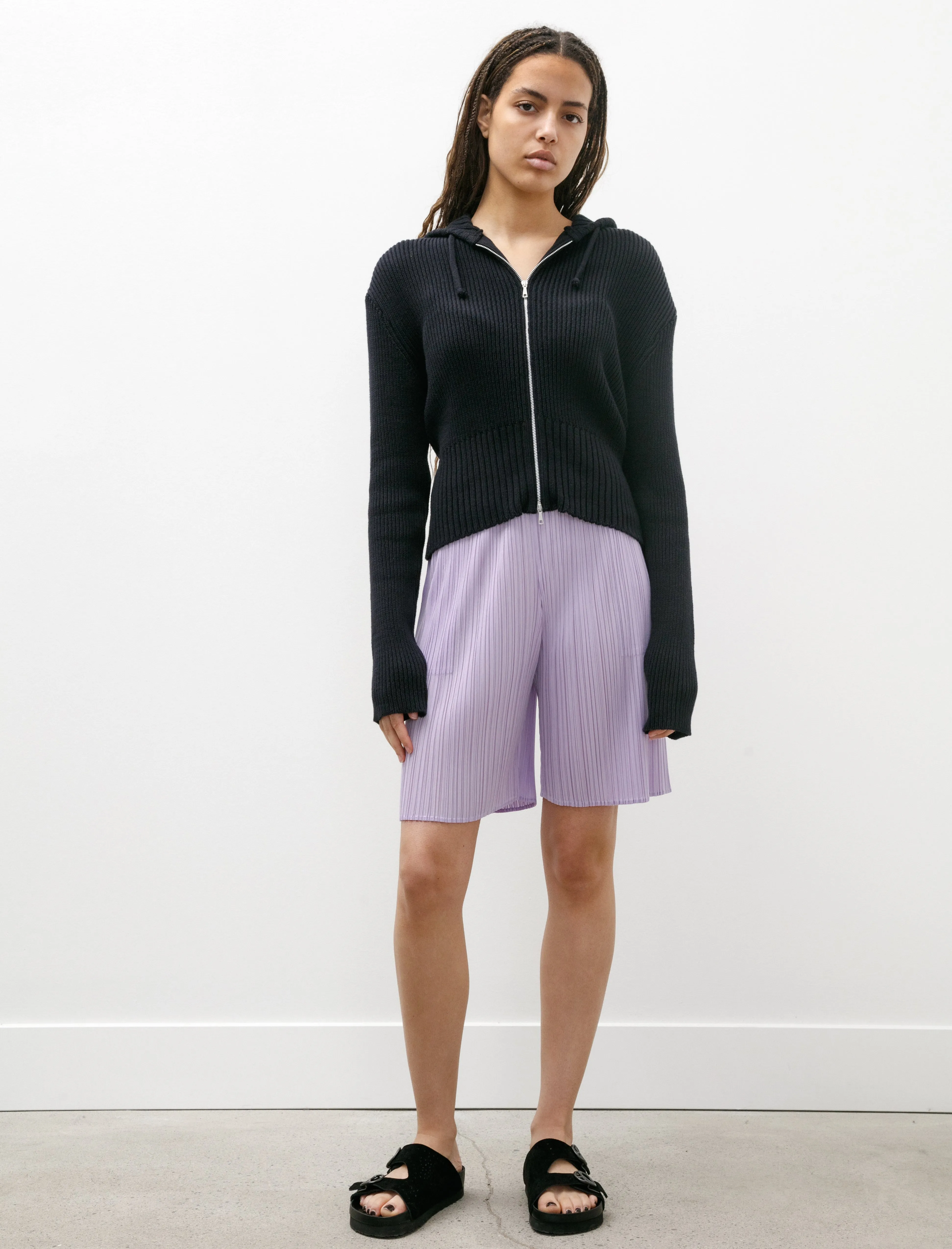 Monthly Colours Pleats Shorts Purple Onion sold by SHOP NEIGHBOR