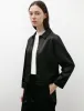 Boxy Jacket Satin Black sold by SHOP NEIGHBOR
