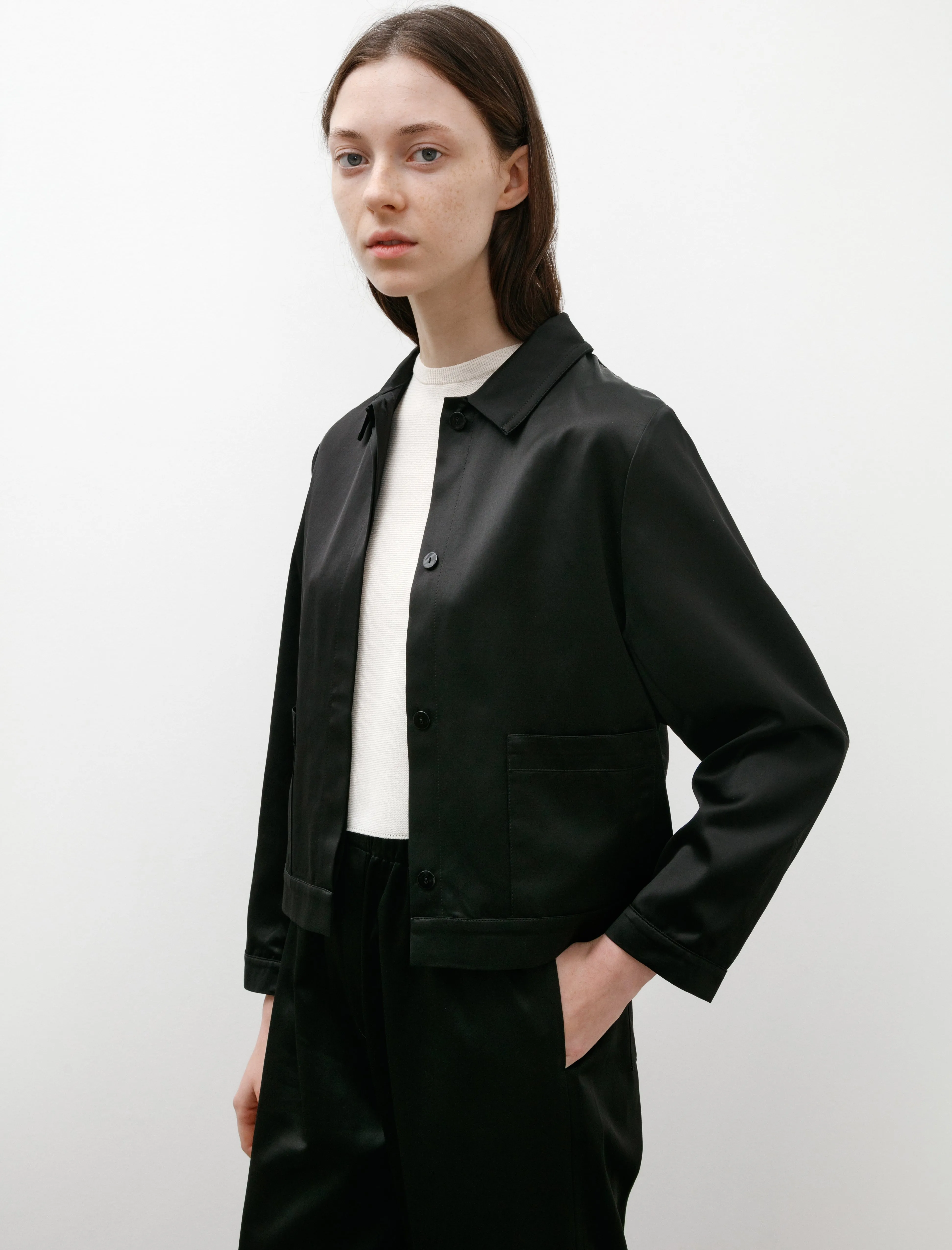 Boxy Jacket Satin Black sold by SHOP NEIGHBOR product image thumbnail 2