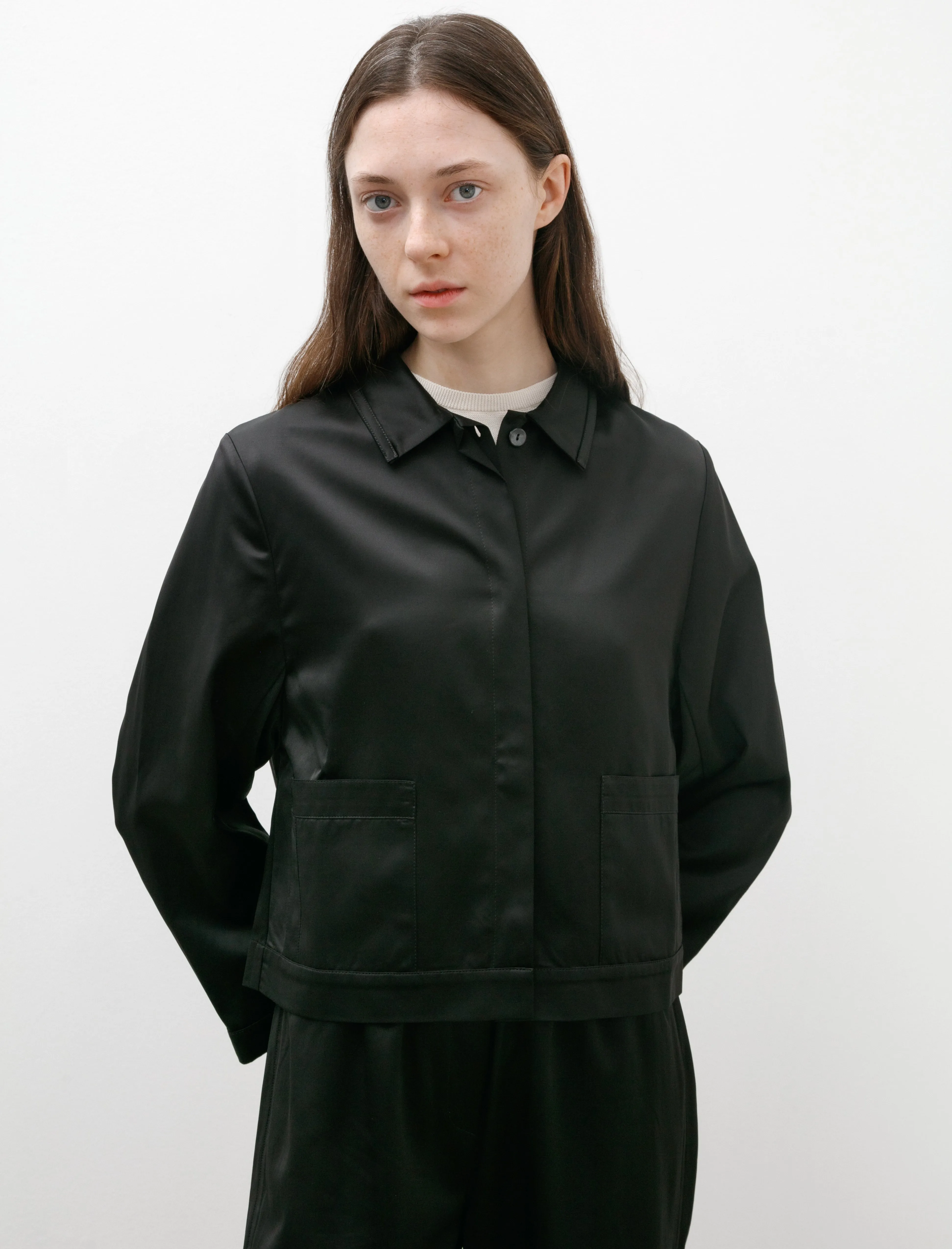Boxy Jacket Satin Black sold by SHOP NEIGHBOR product image thumbnail 4