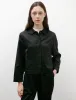 Boxy Jacket Satin Black sold by SHOP NEIGHBOR