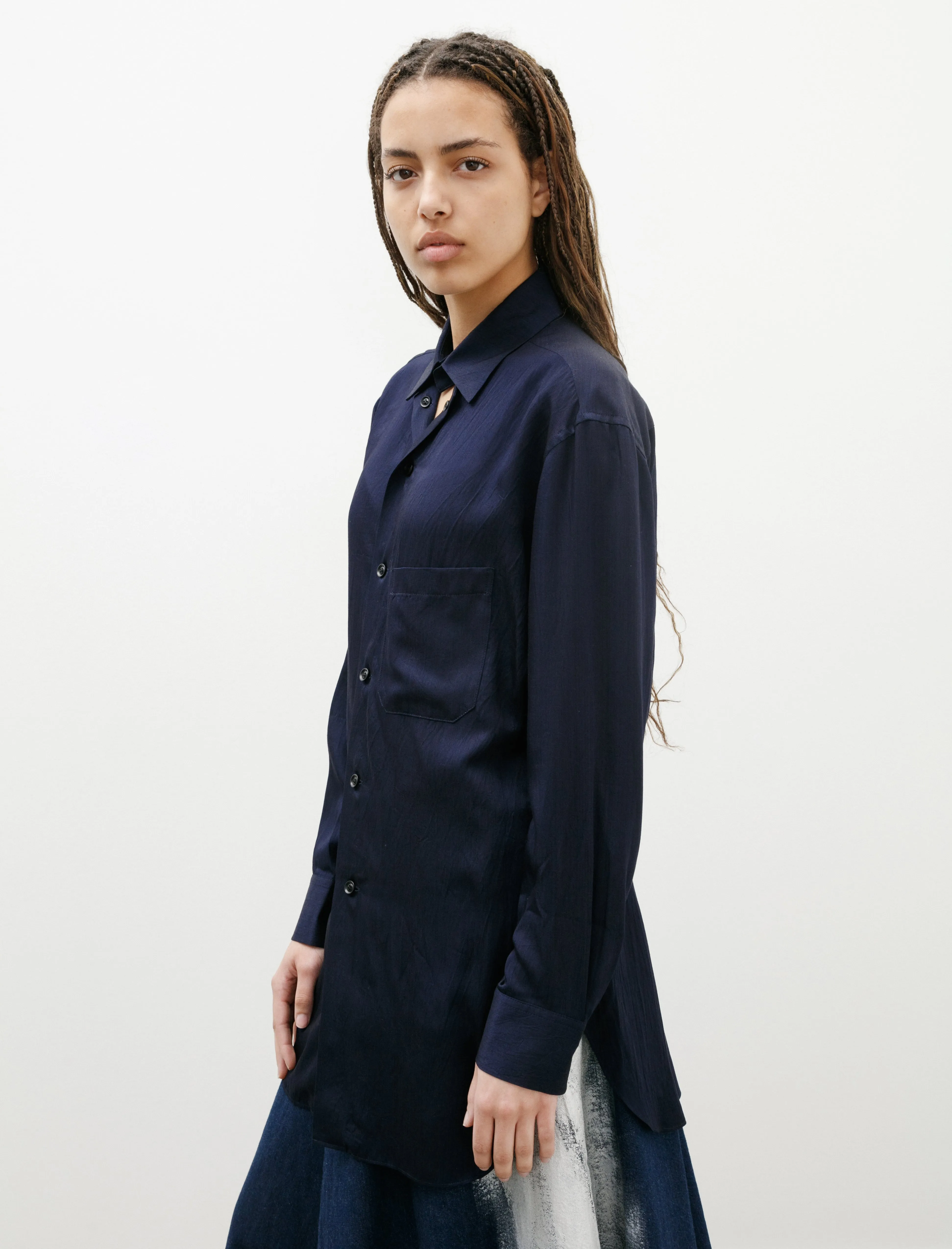 Keyhole Work Shirt Indigo sold by SHOP NEIGHBOR product image thumbnail 4
