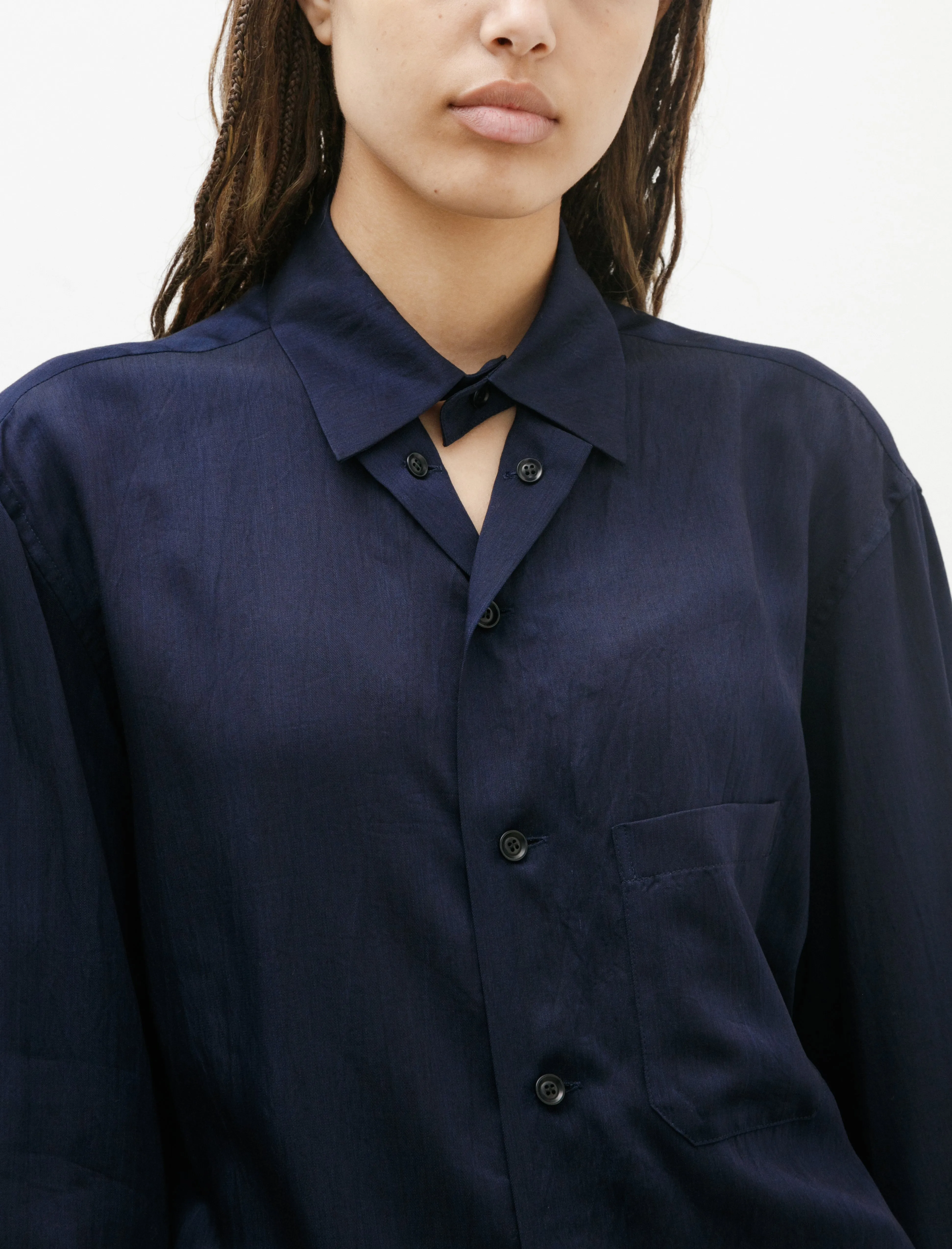 Keyhole Work Shirt Indigo sold by SHOP NEIGHBOR product image thumbnail 3