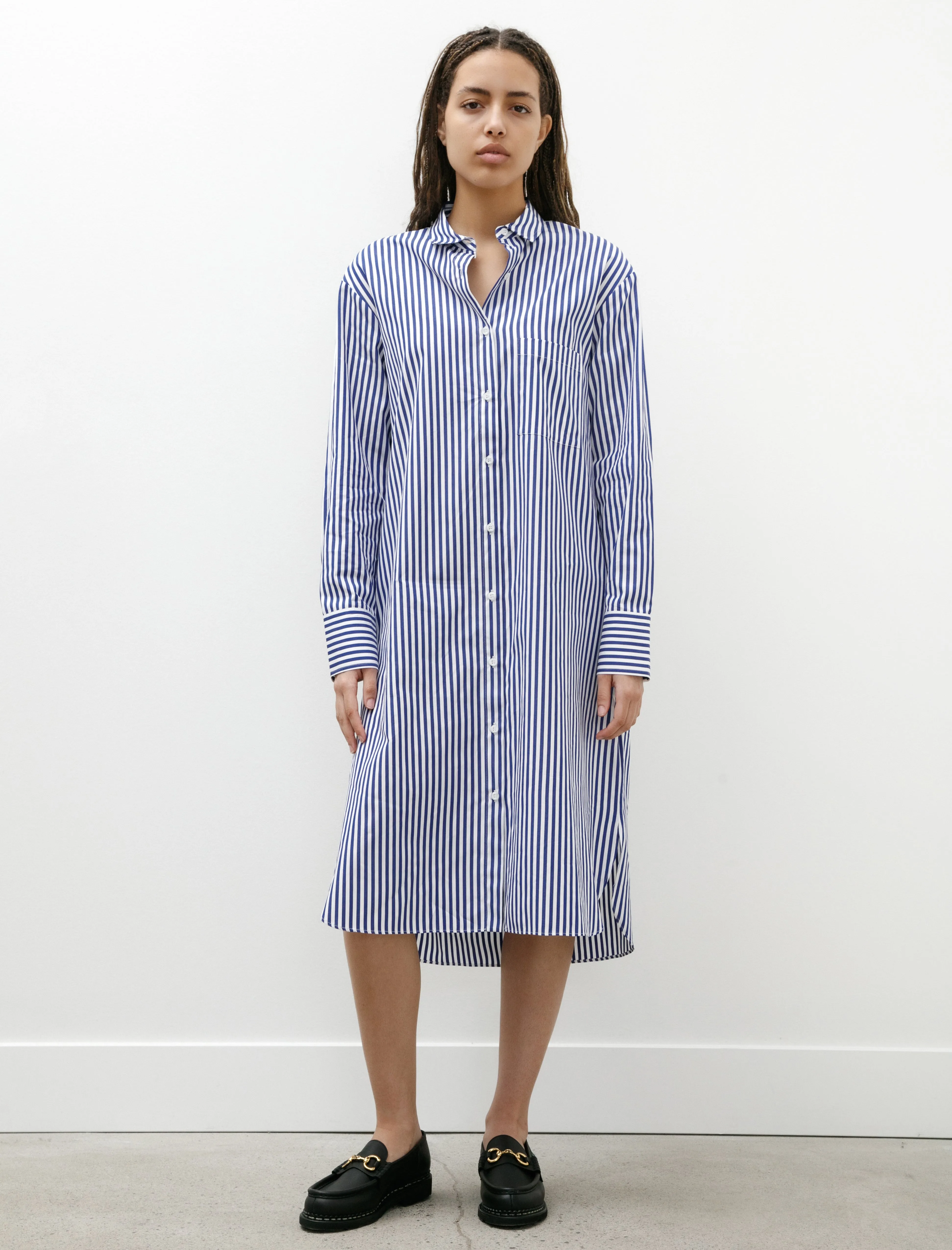 Shirt Dress Blue/White Stripes sold by SHOP NEIGHBOR product image thumbnail 2