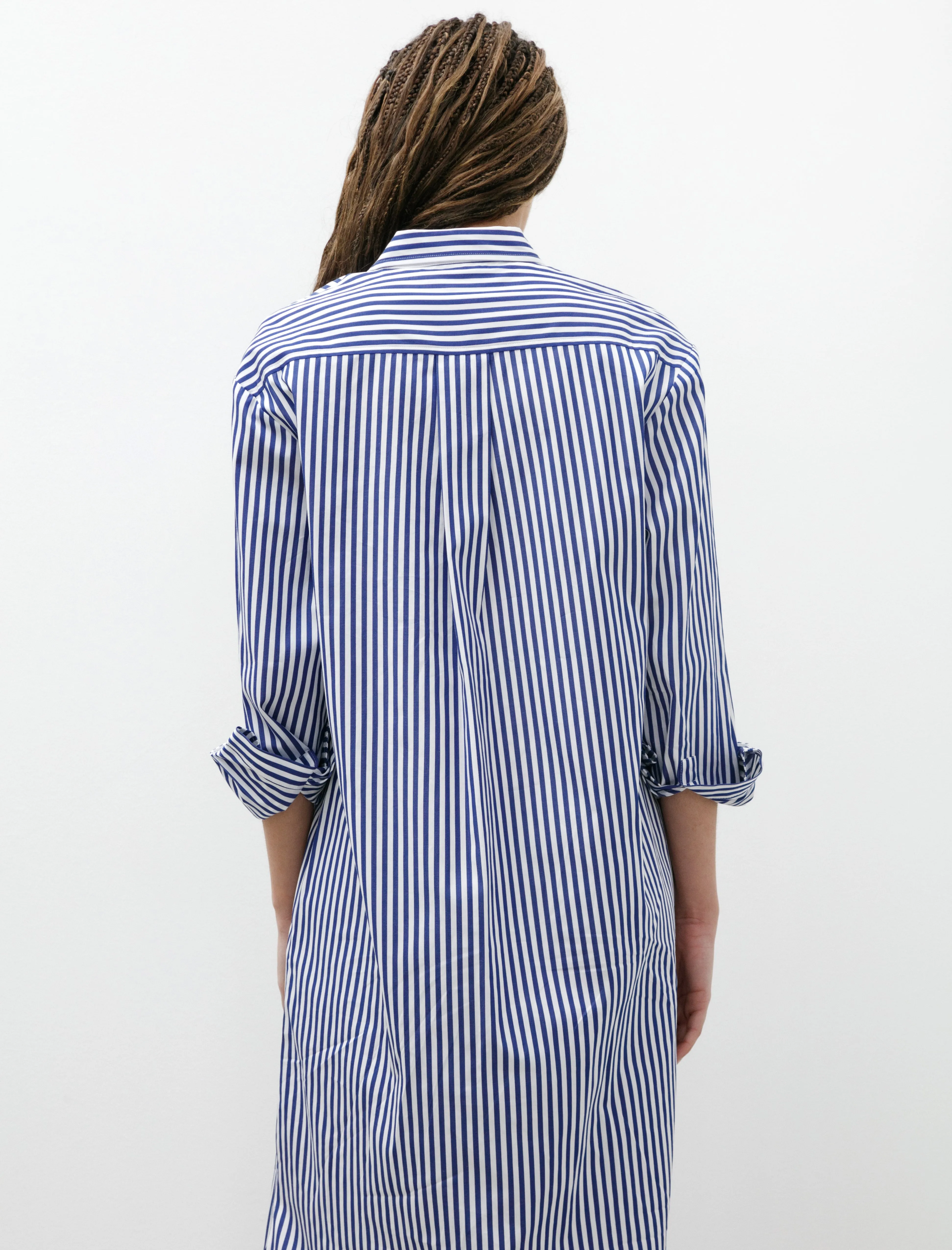 Shirt Dress Blue/White Stripes sold by SHOP NEIGHBOR product image thumbnail 5