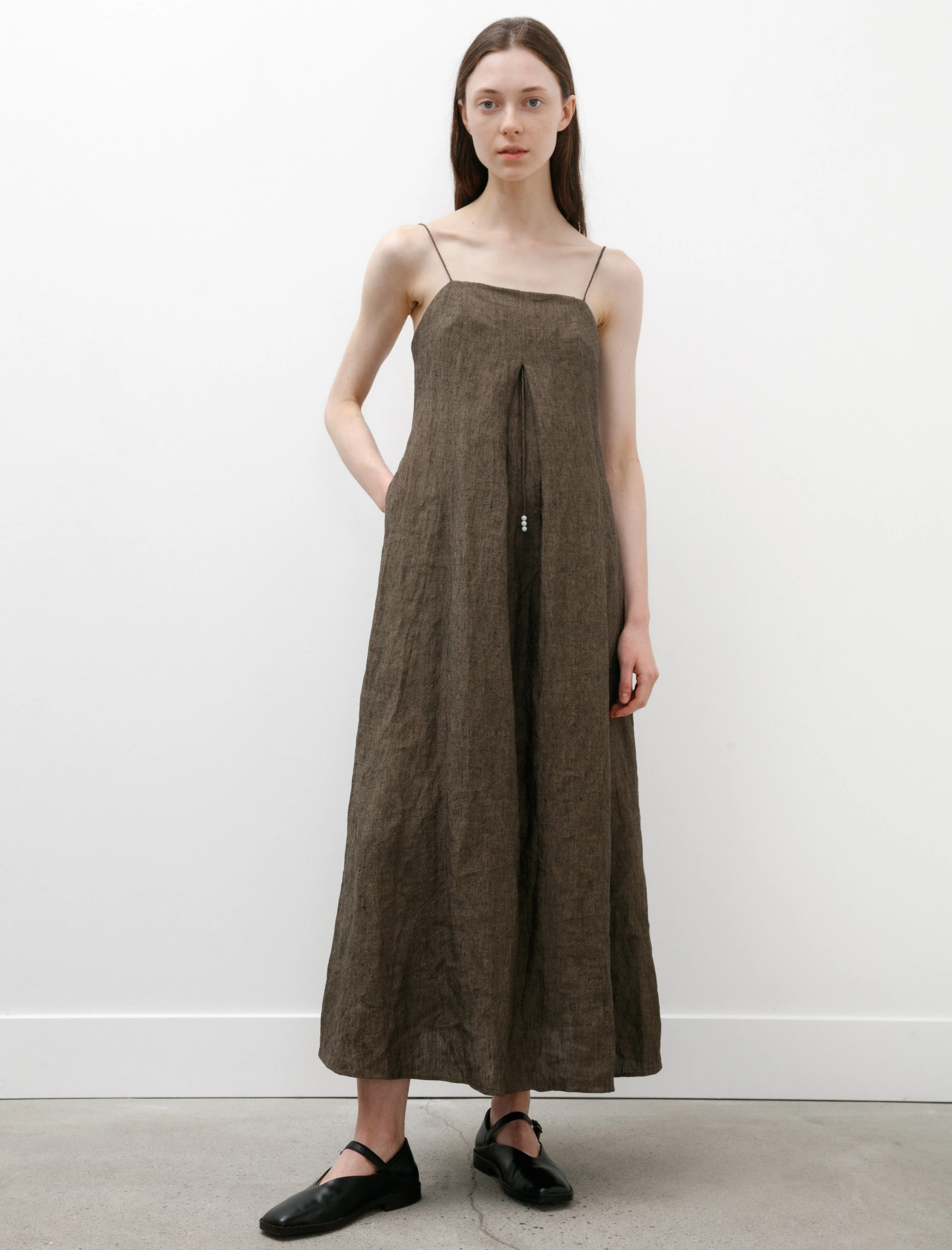Long Slip Dress Walnut Linen sold by SHOP NEIGHBOR