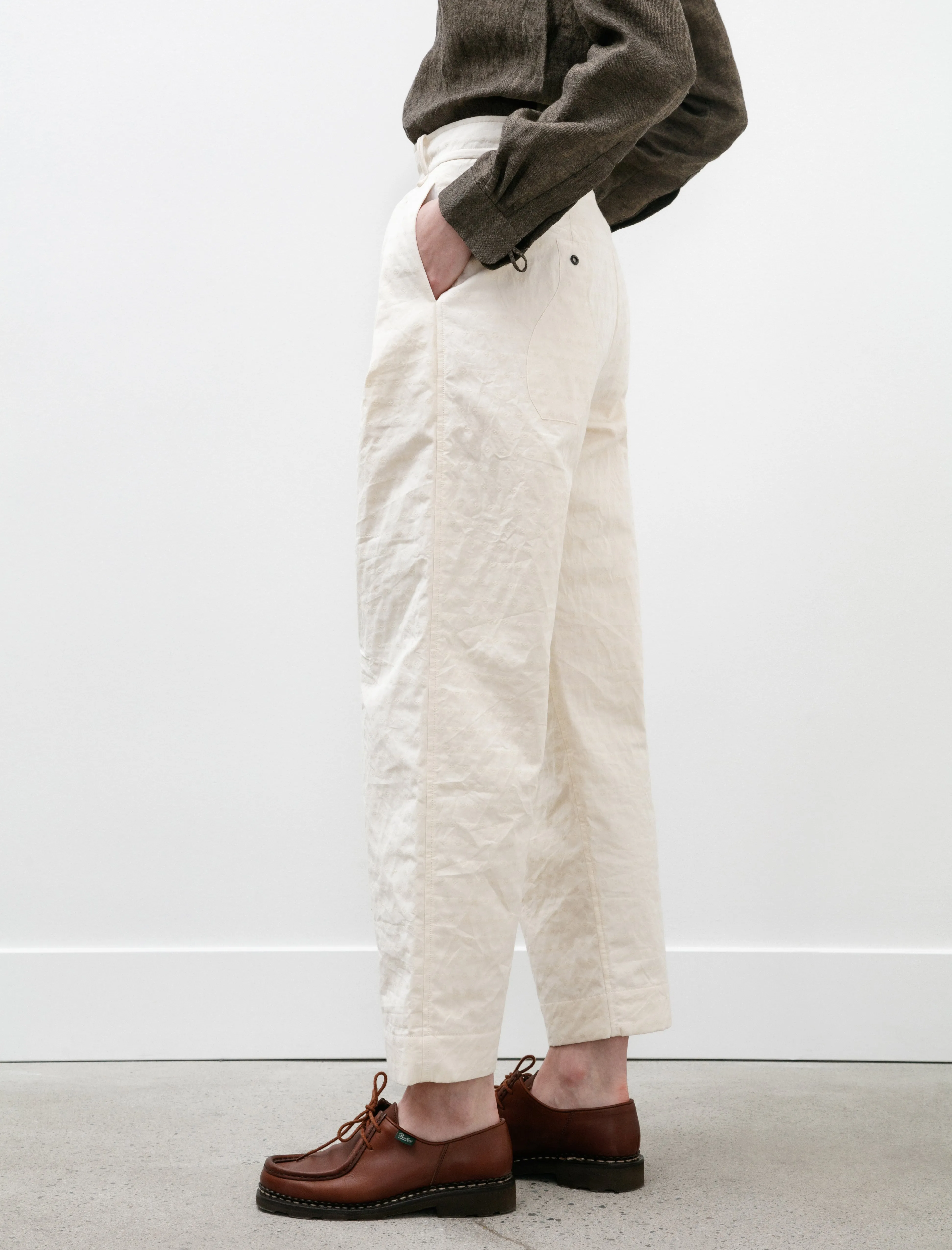 Double Pleated Trousers Ivory sold by SHOP NEIGHBOR product image thumbnail 3