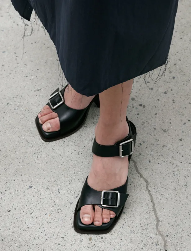 Square Heeled Sandals Black 80 sold by SHOP NEIGHBOR