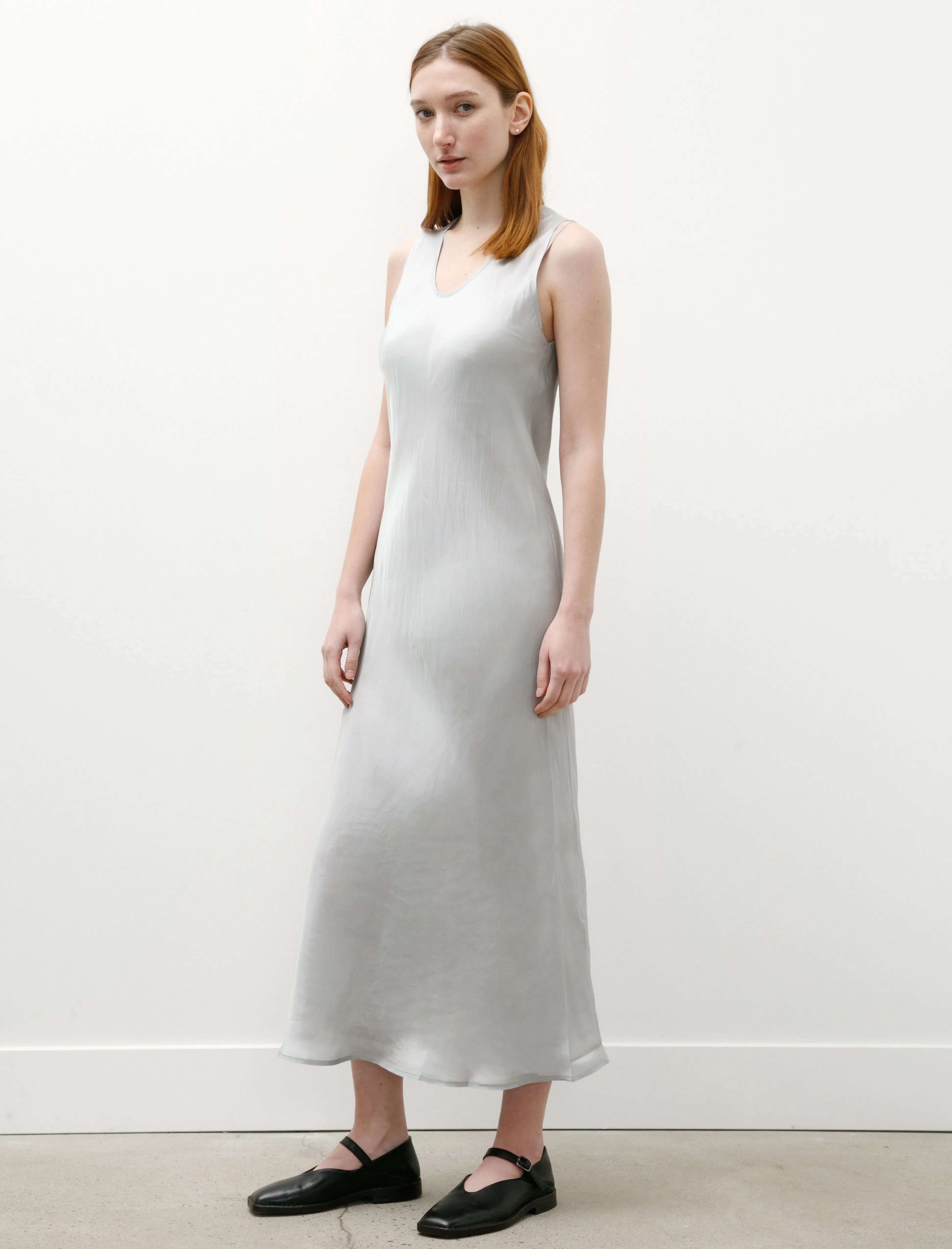 Sleeveless Long Dress Shiny Viscose Silver sold by SHOP NEIGHBOR product image thumbnail 3