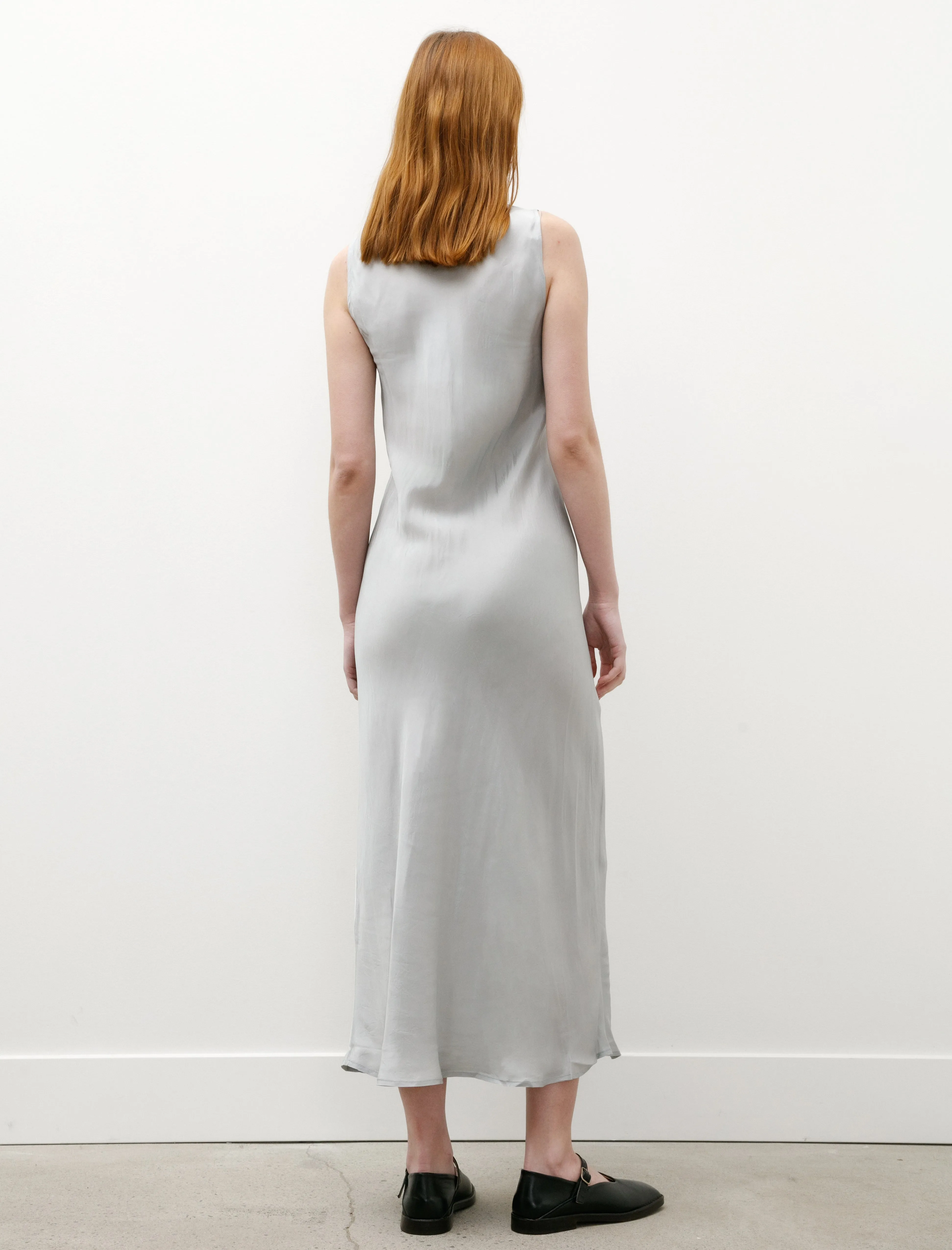 Sleeveless Long Dress Shiny Viscose Silver sold by SHOP NEIGHBOR product image thumbnail 4