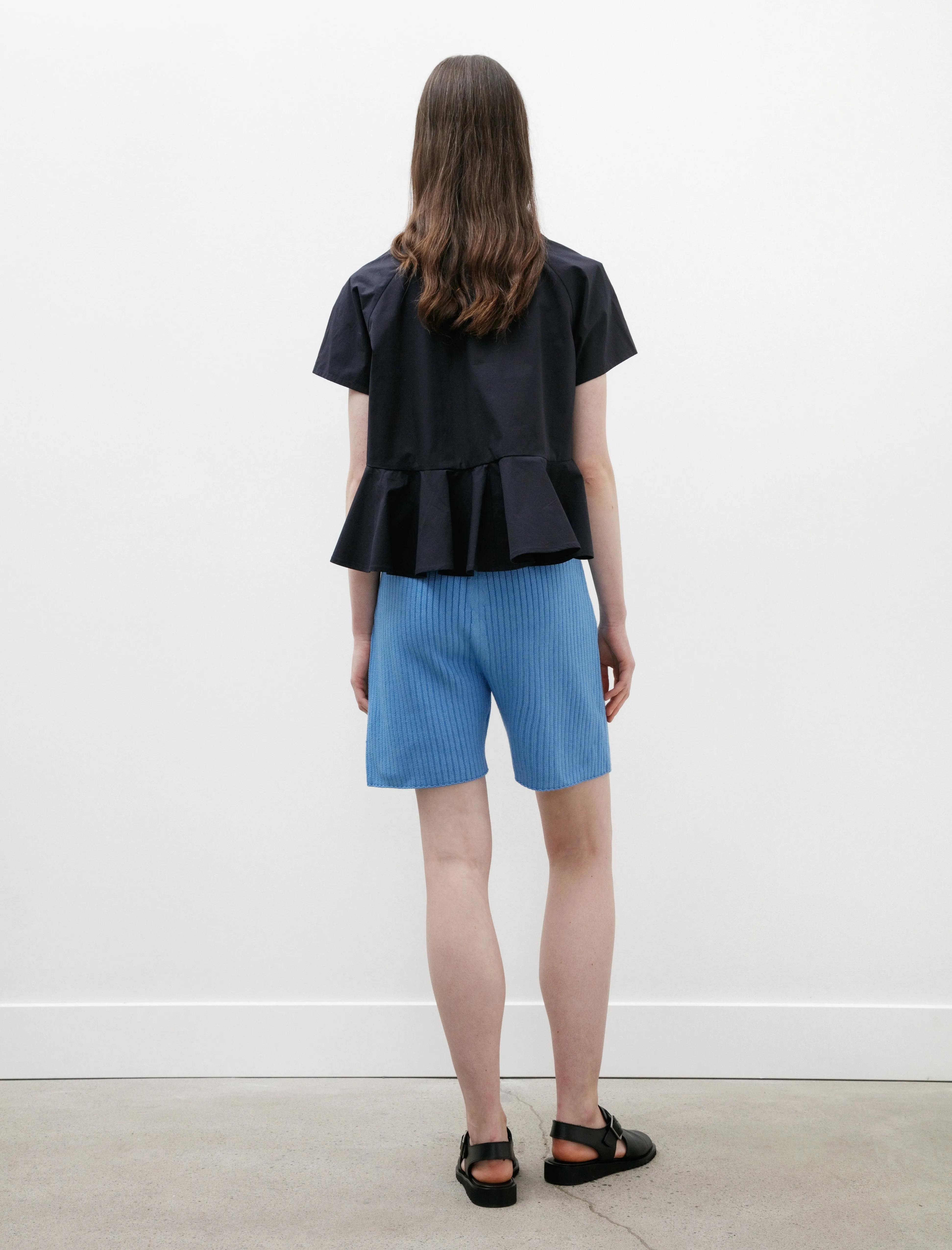 Rib Shorts Blue sold by SHOP NEIGHBOR product image thumbnail 3