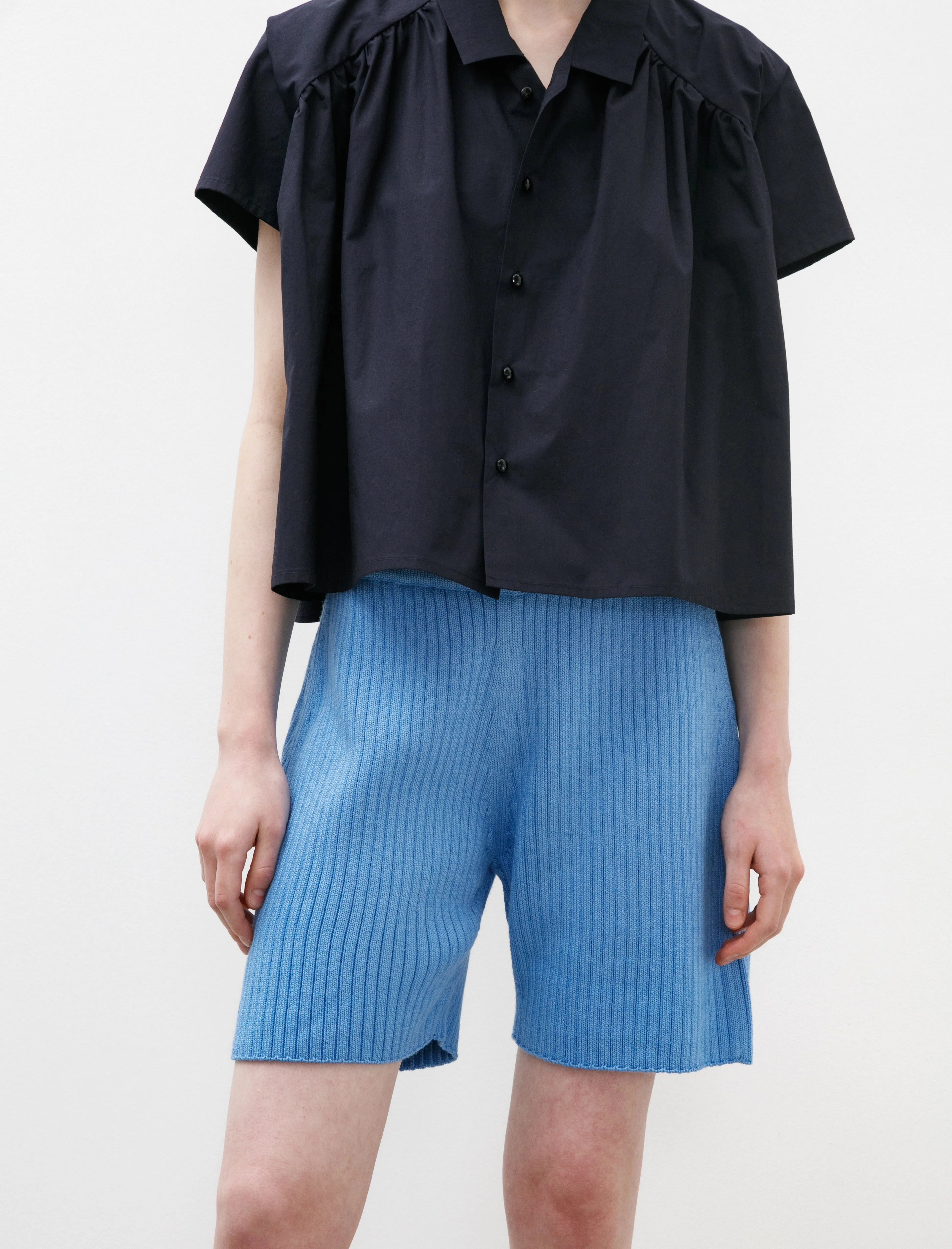 Rib Shorts Blue sold by SHOP NEIGHBOR product image thumbnail 2