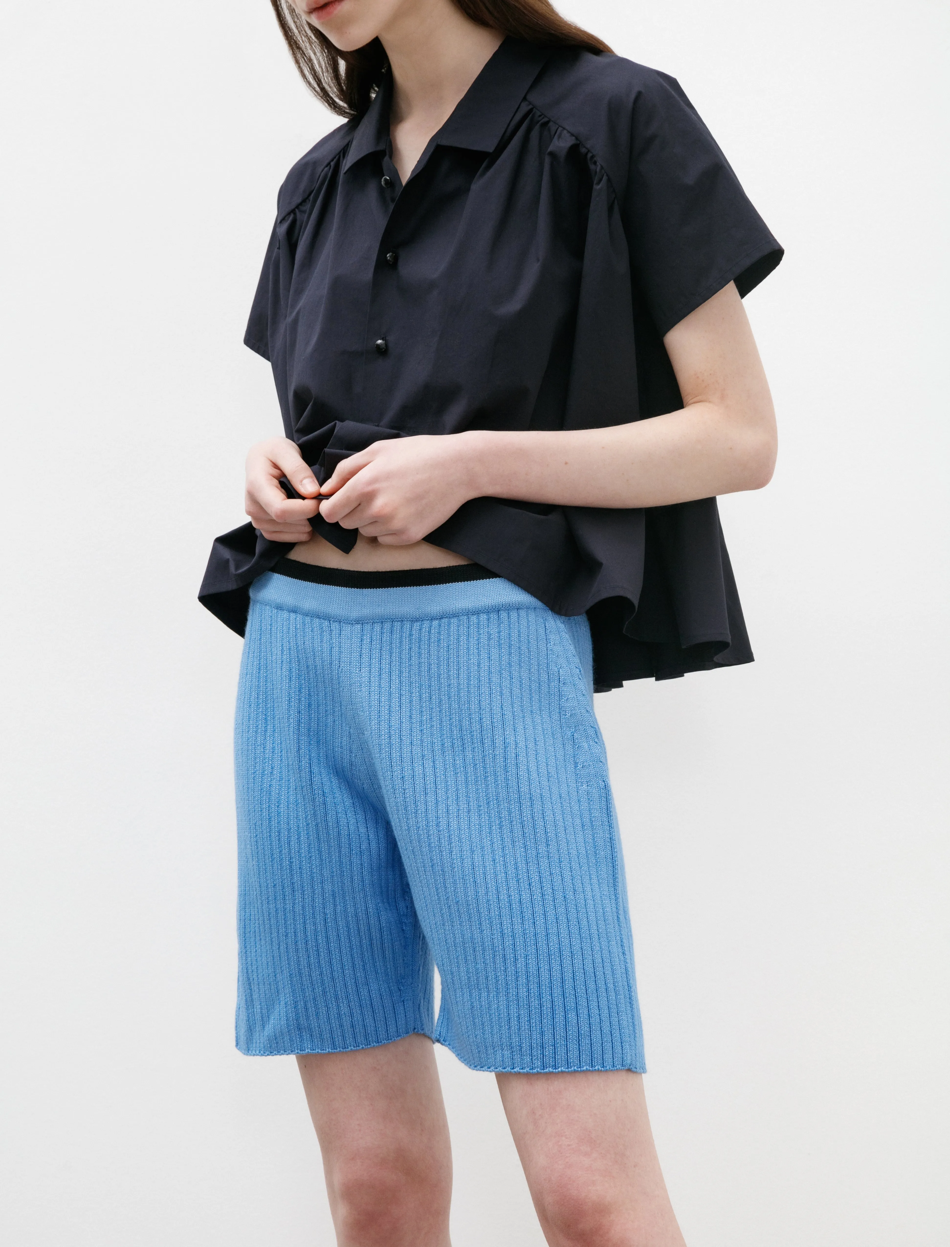 Rib Shorts Blue sold by SHOP NEIGHBOR product image thumbnail 5