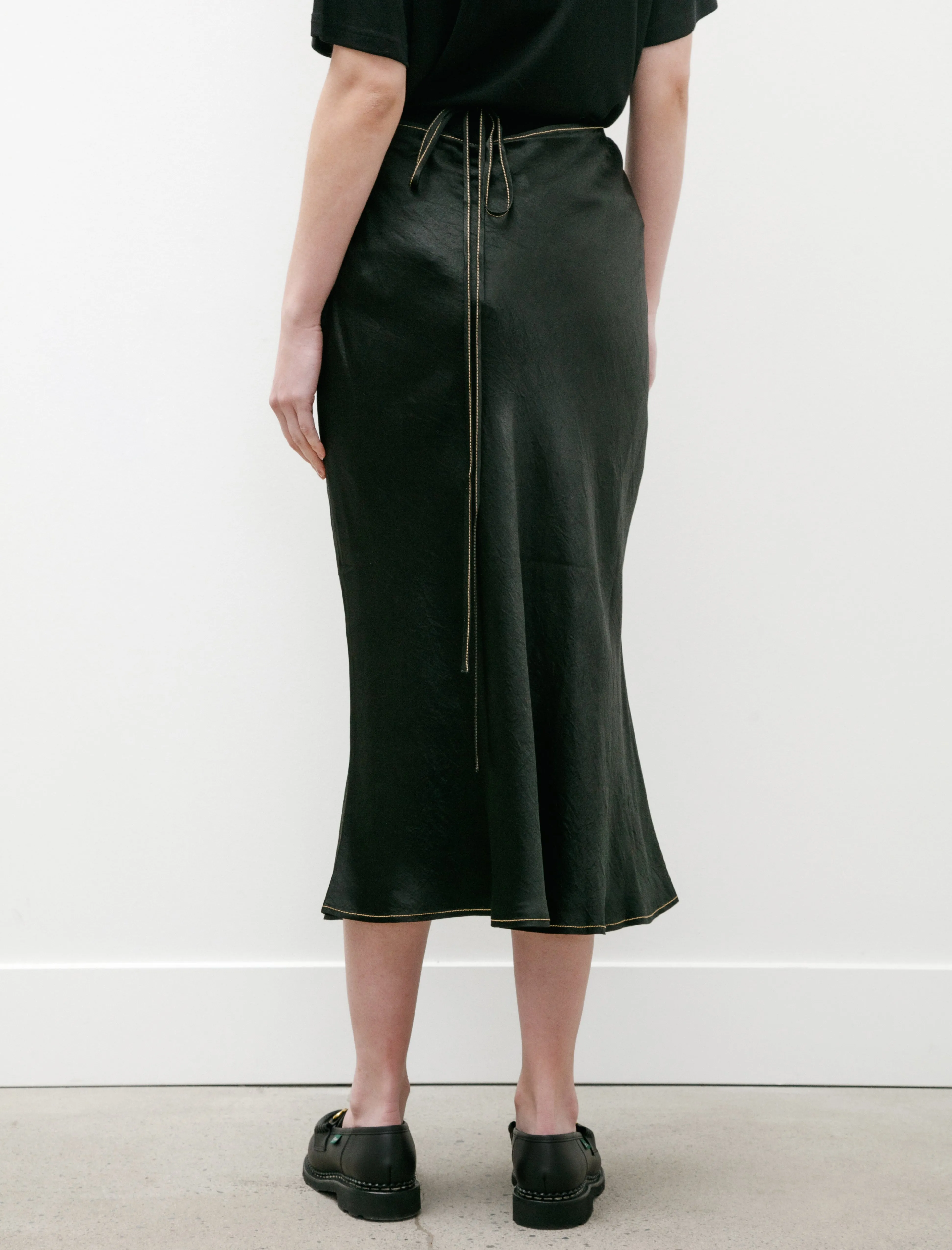 Satin Wrap Skirt Black sold by SHOP NEIGHBOR product image thumbnail 5