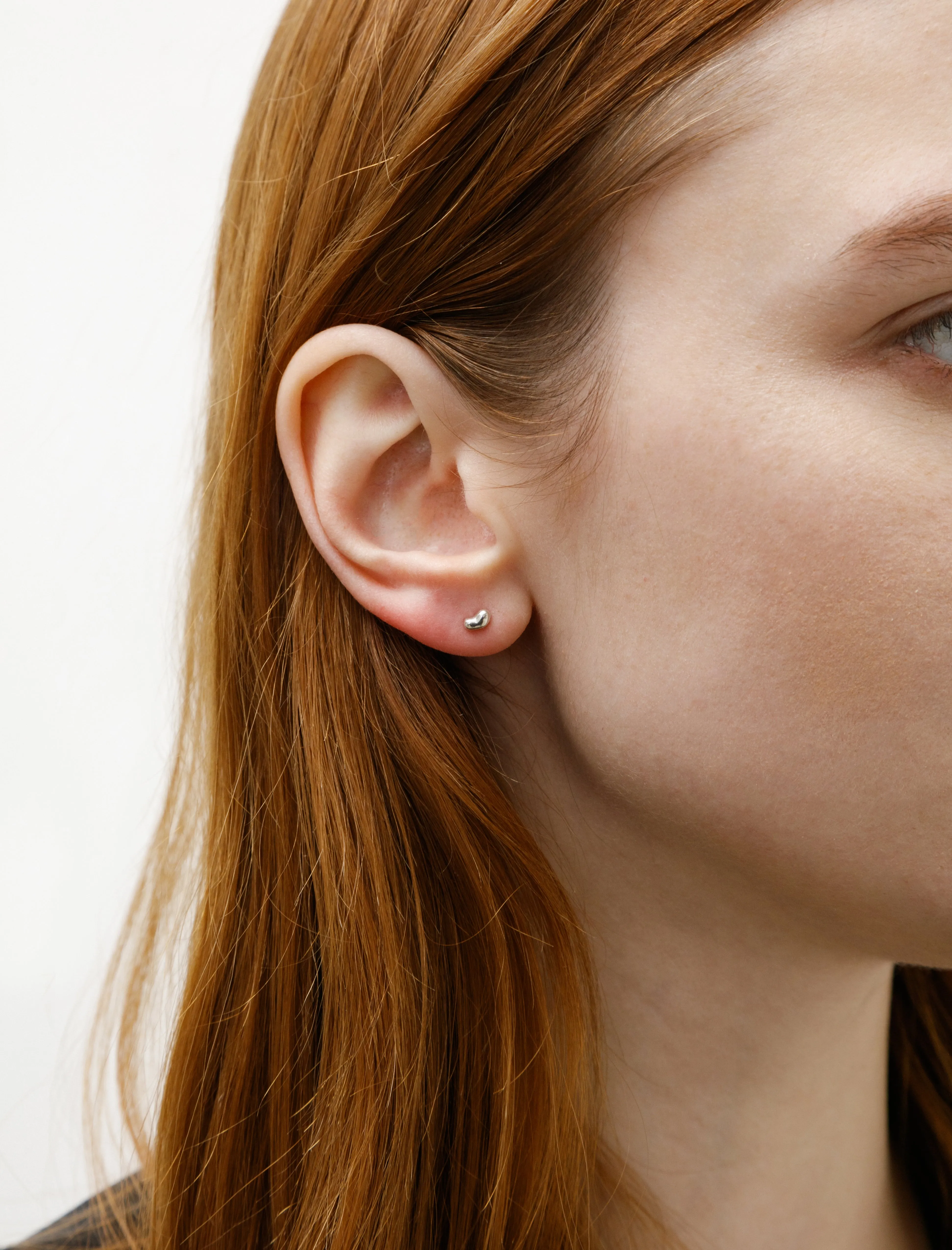Tiny Bean Studs Silver sold by SHOP NEIGHBOR