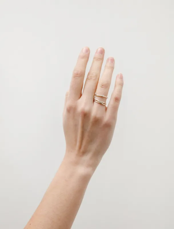 Wrought Ring Set of Three Silver made by SHOP NEIGHBOR