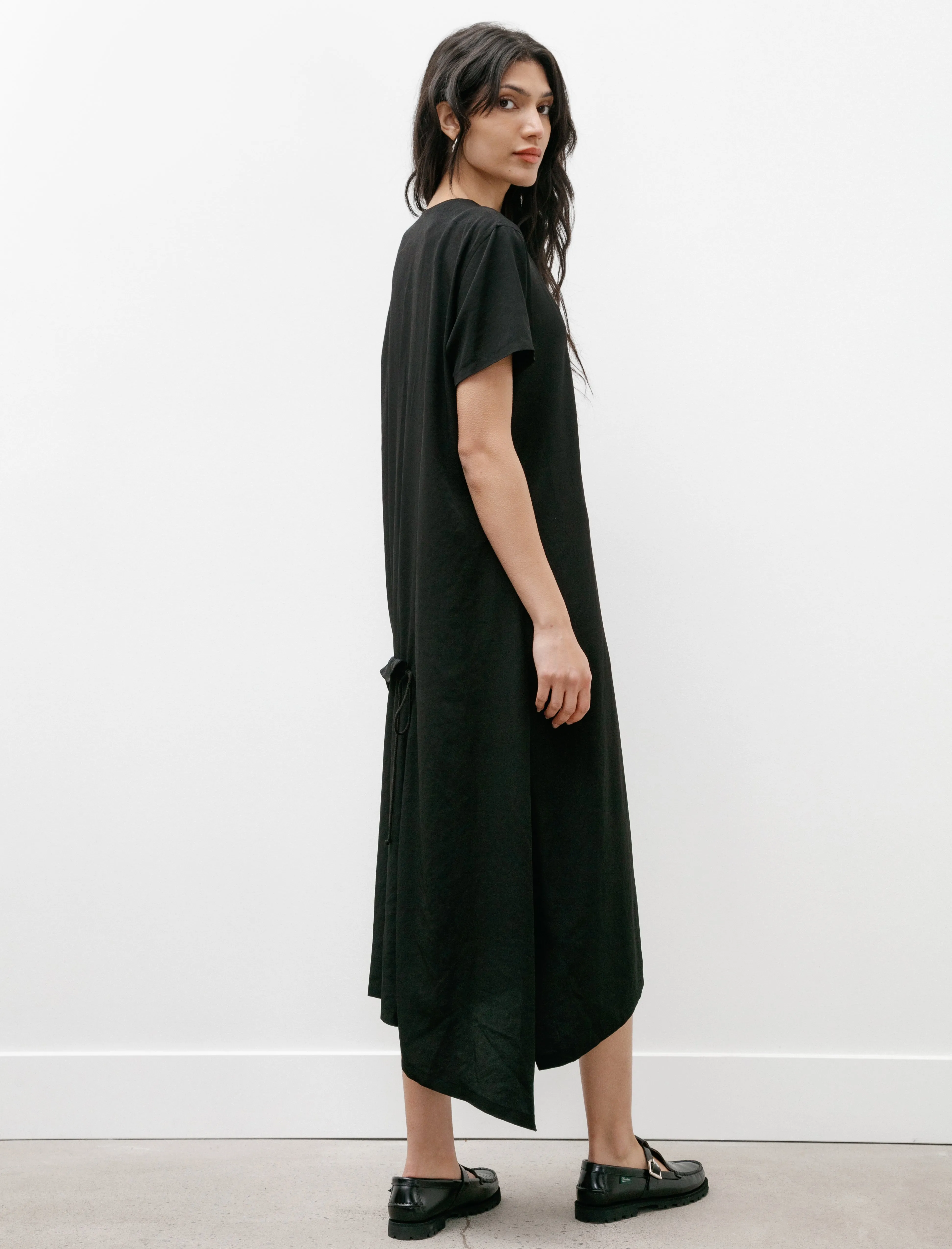 Short Sleeve Draped Dress Black sold by SHOP NEIGHBOR product image thumbnail 2
