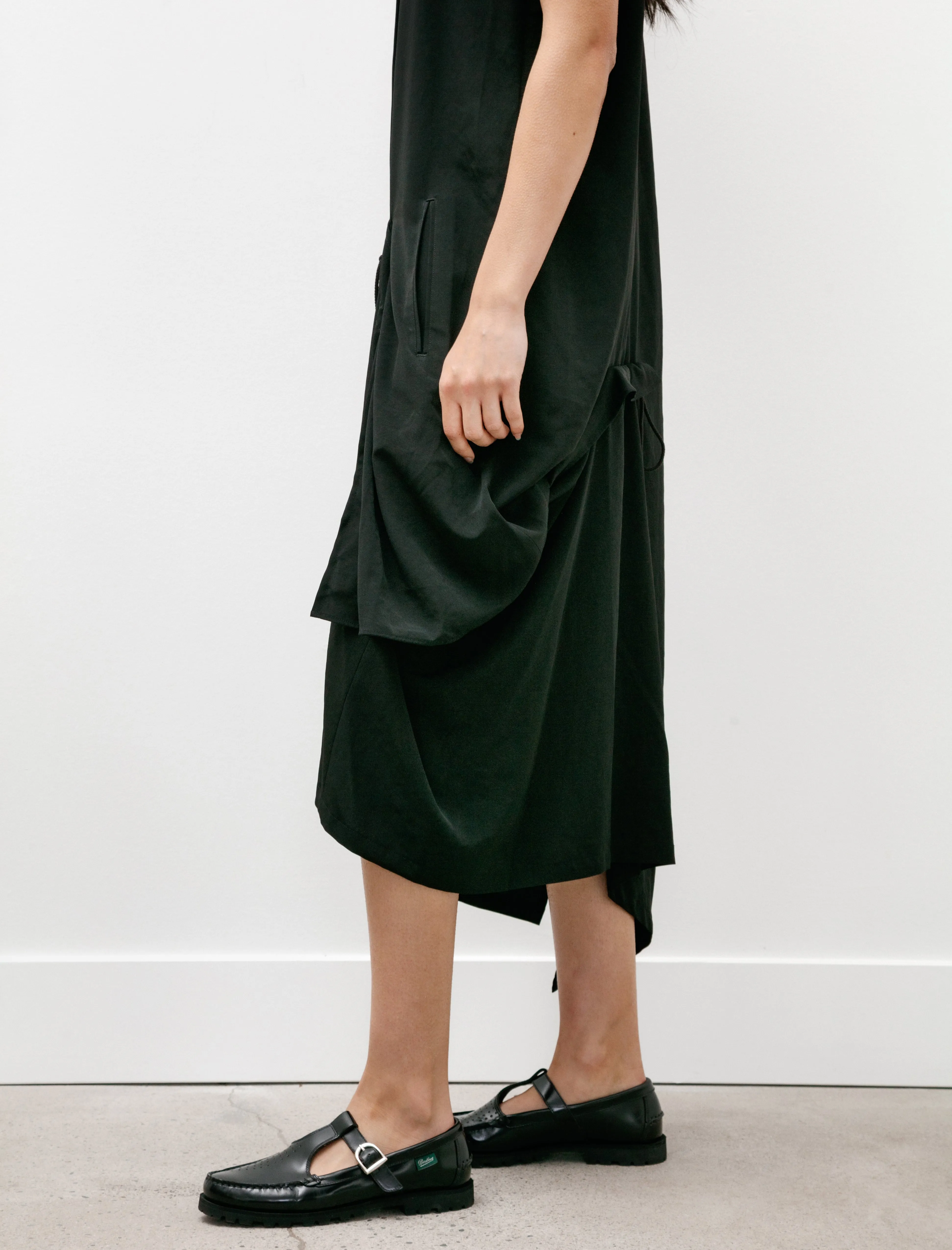 Short Sleeve Draped Dress Black sold by SHOP NEIGHBOR product image thumbnail 5