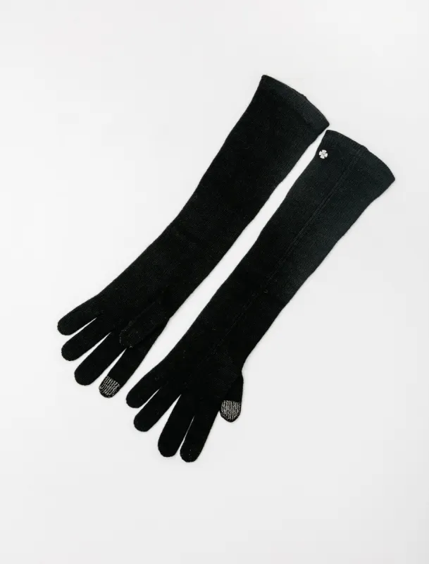 Cashmere Long Gloves Black made by SHOP NEIGHBOR