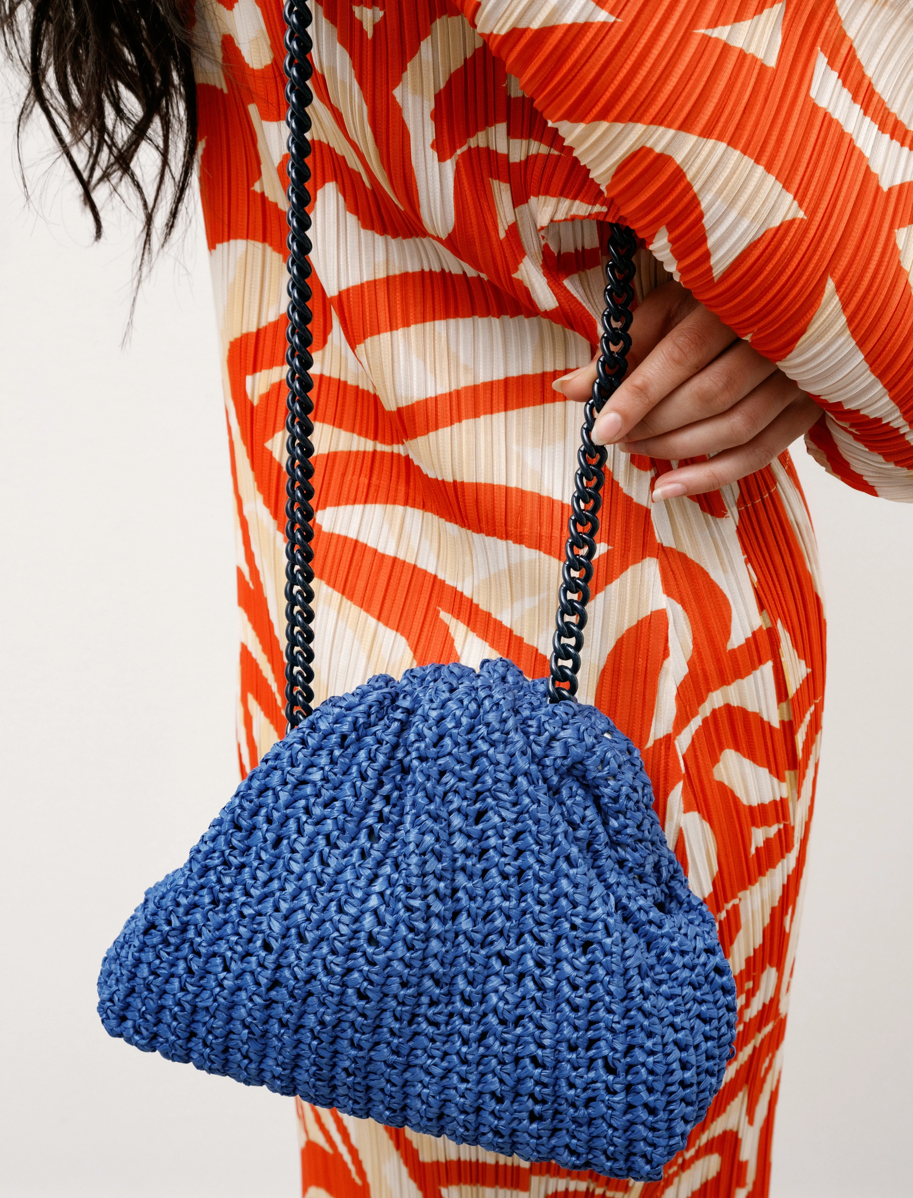 Mini Game Pouch Solid Crochet Blue sold by SHOP NEIGHBOR product image thumbnail 3