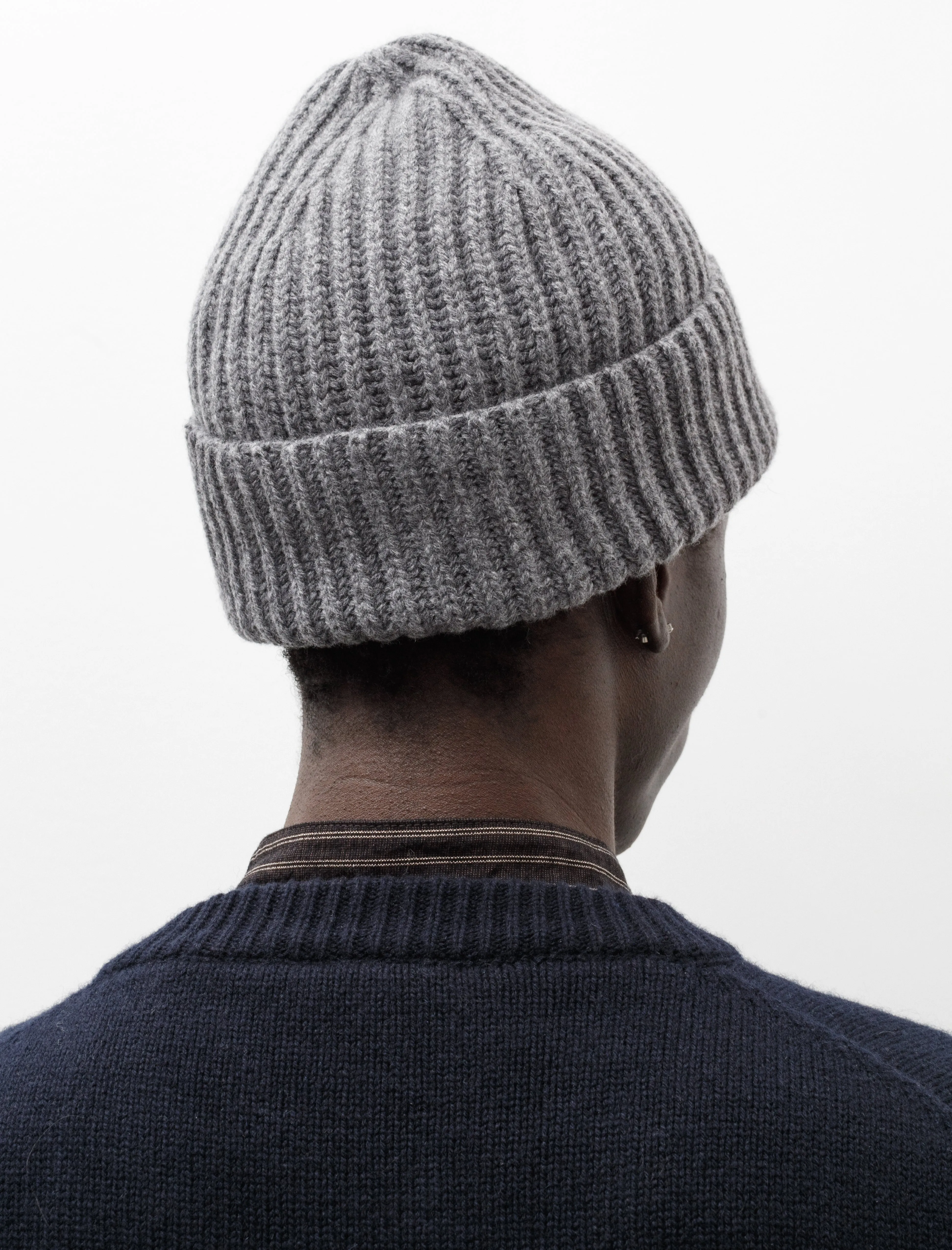Knit Hat Cashmere Lambswool Grey sold by SHOP NEIGHBOR product image thumbnail 3