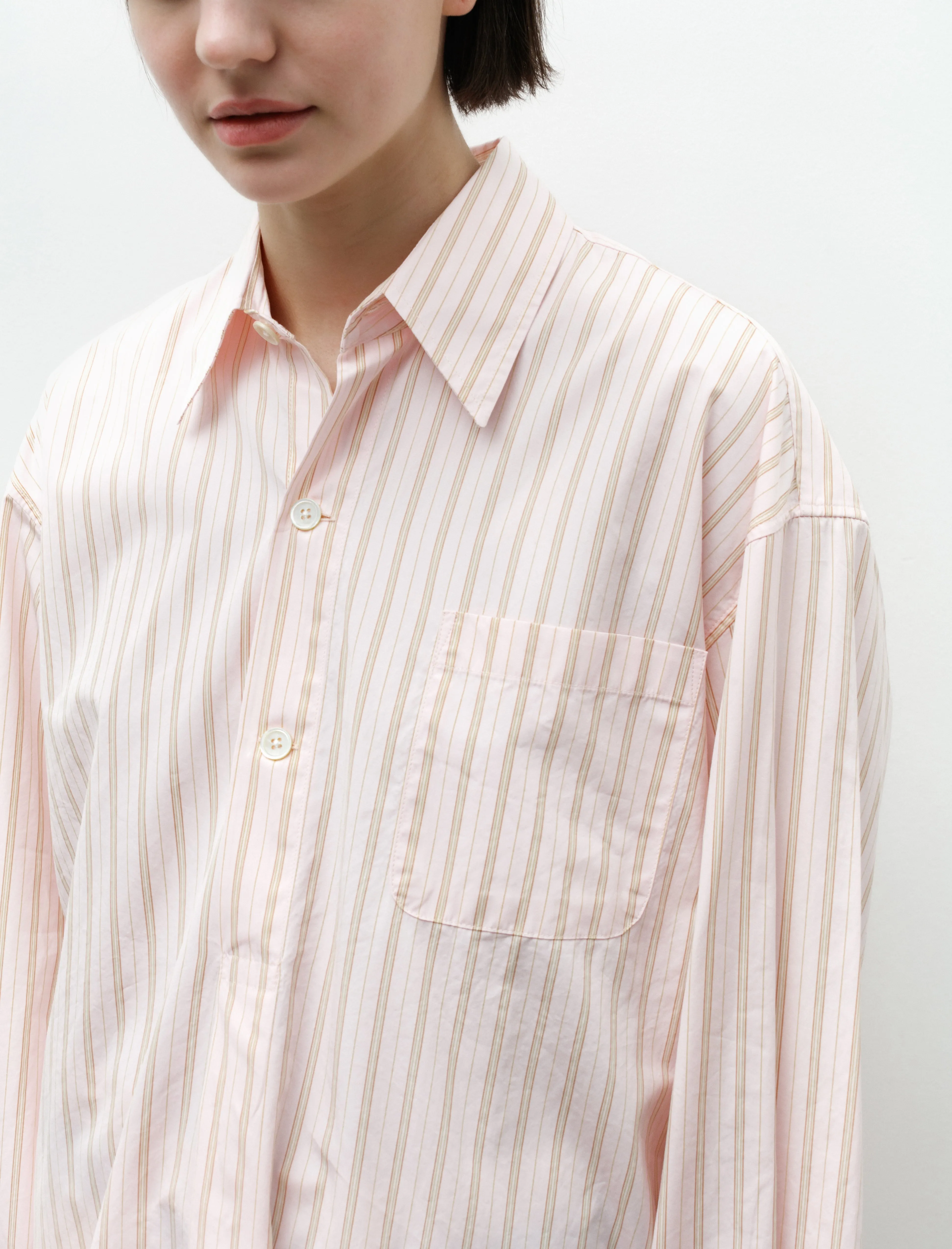 Popover Shirt Pink Business Stripe sold by SHOP NEIGHBOR product image thumbnail 2