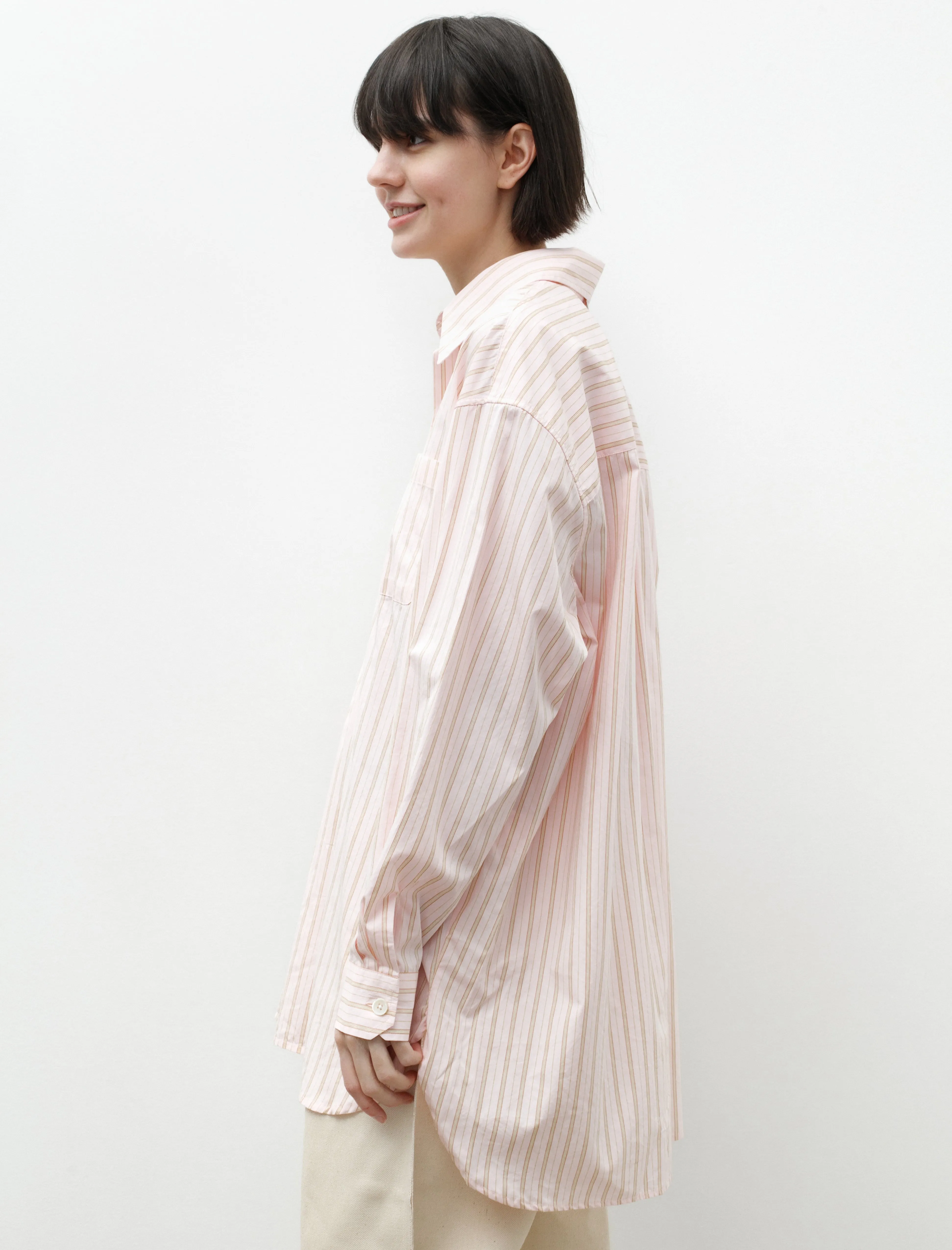 Popover Shirt Pink Business Stripe sold by SHOP NEIGHBOR product image thumbnail 3