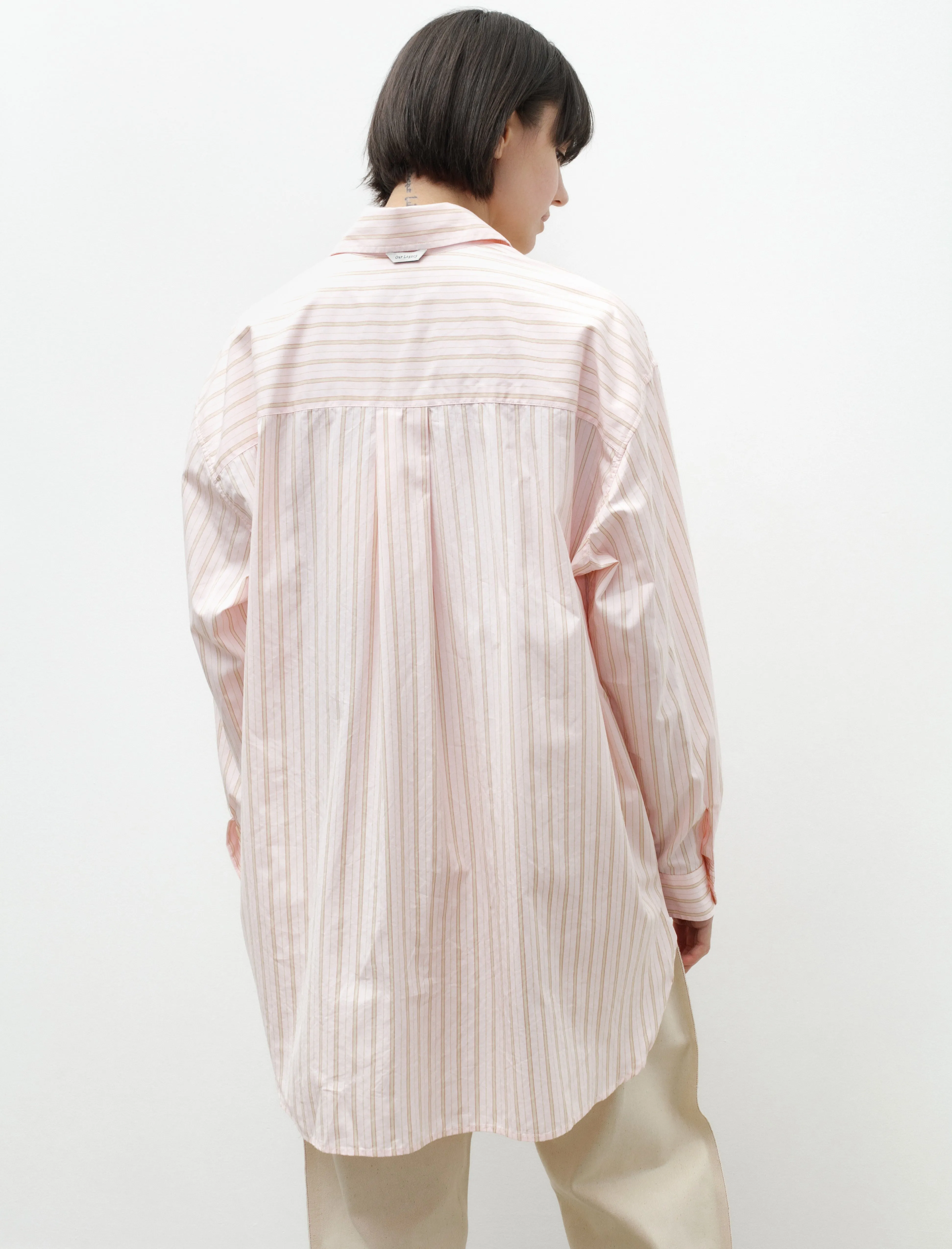 Popover Shirt Pink Business Stripe sold by SHOP NEIGHBOR product image thumbnail 5