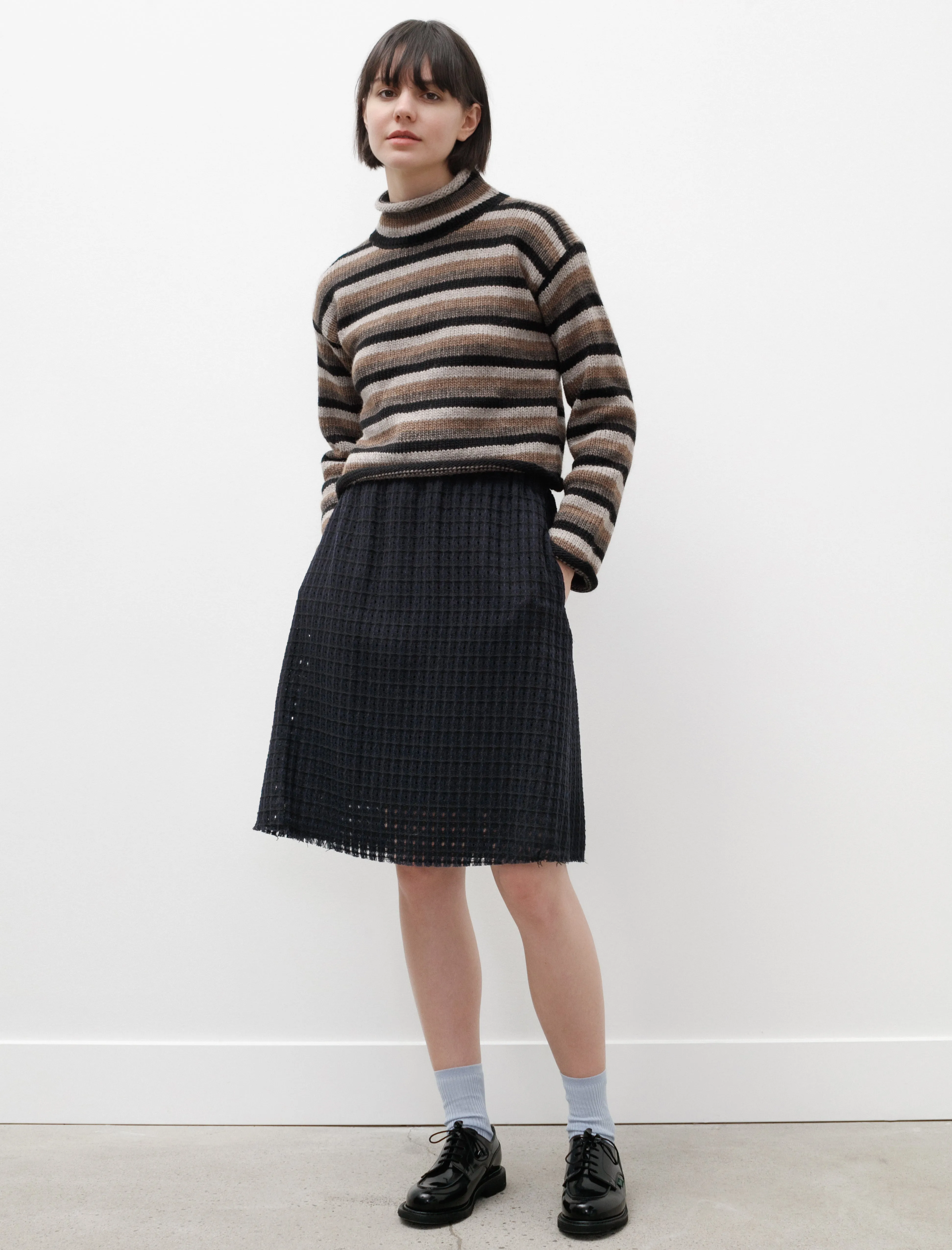 Audrey Skirt Navy and Black sold by SHOP NEIGHBOR